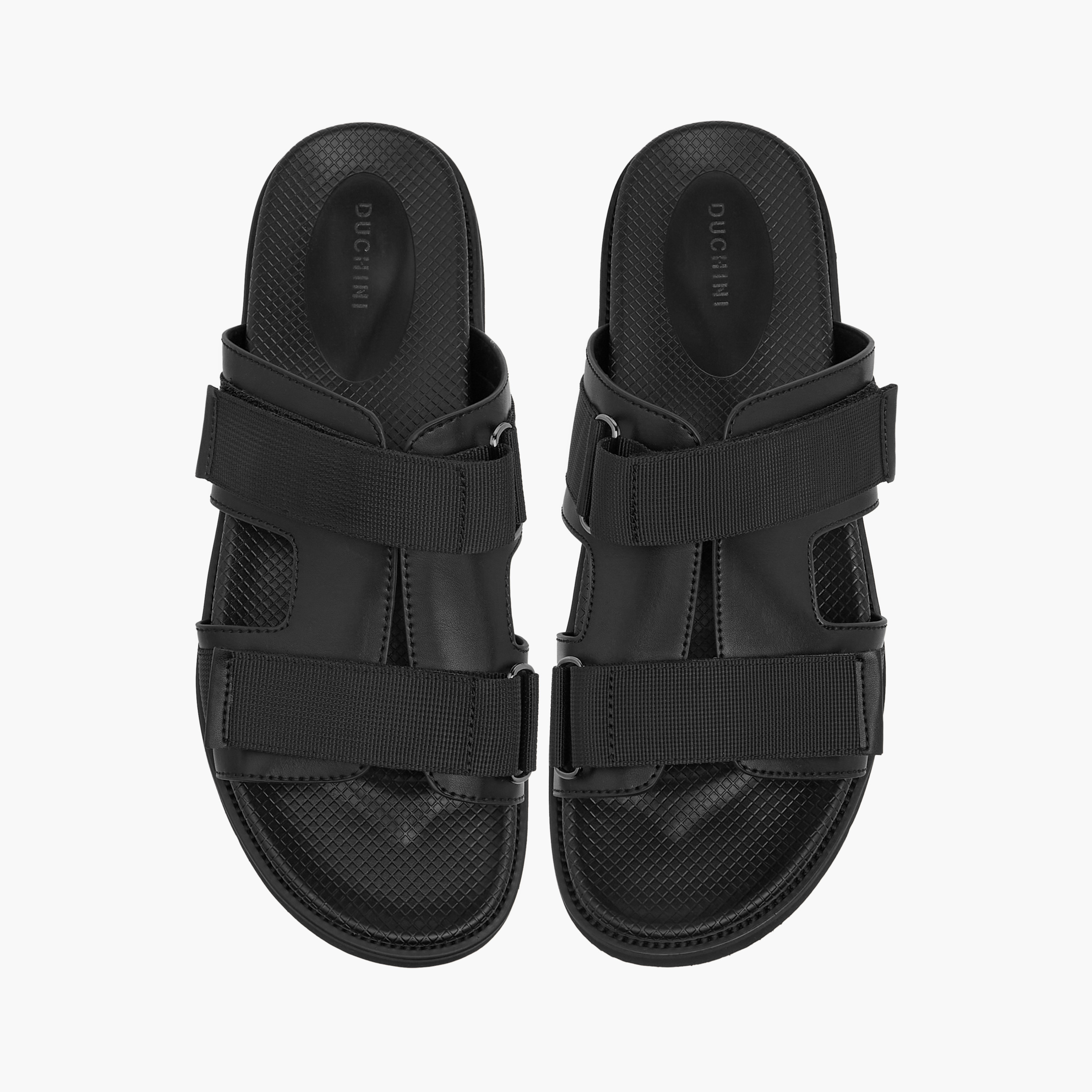 Duchini Men's Strap Detail Slip-On Comfort Sandals-men-shoes-sandals-image-1