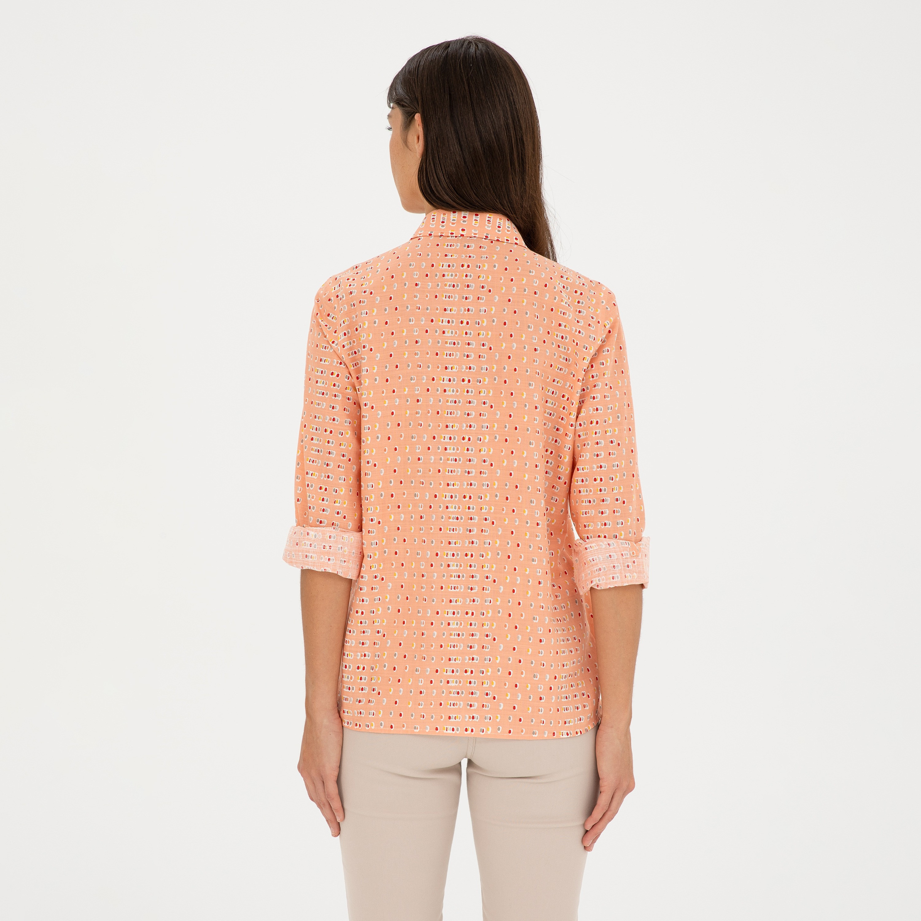 قميص U.S.Polo'Assn Comfort Fit بياقة طويلة بأكمام طويلة مطبوعة-women-clothing-shirtsandblouses-blouses-image-4
