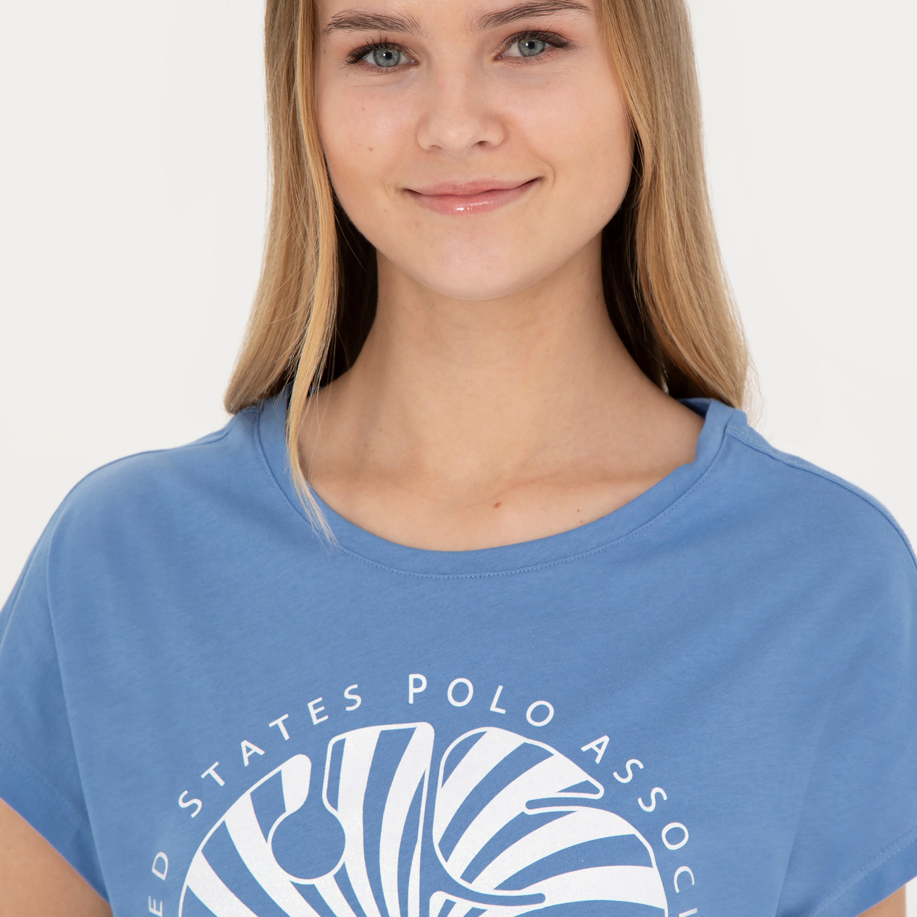 U.S.Polo'Assn Graphic Round Neck Short Sleeves T-Shirt-women-clothing-tshirts-image-3