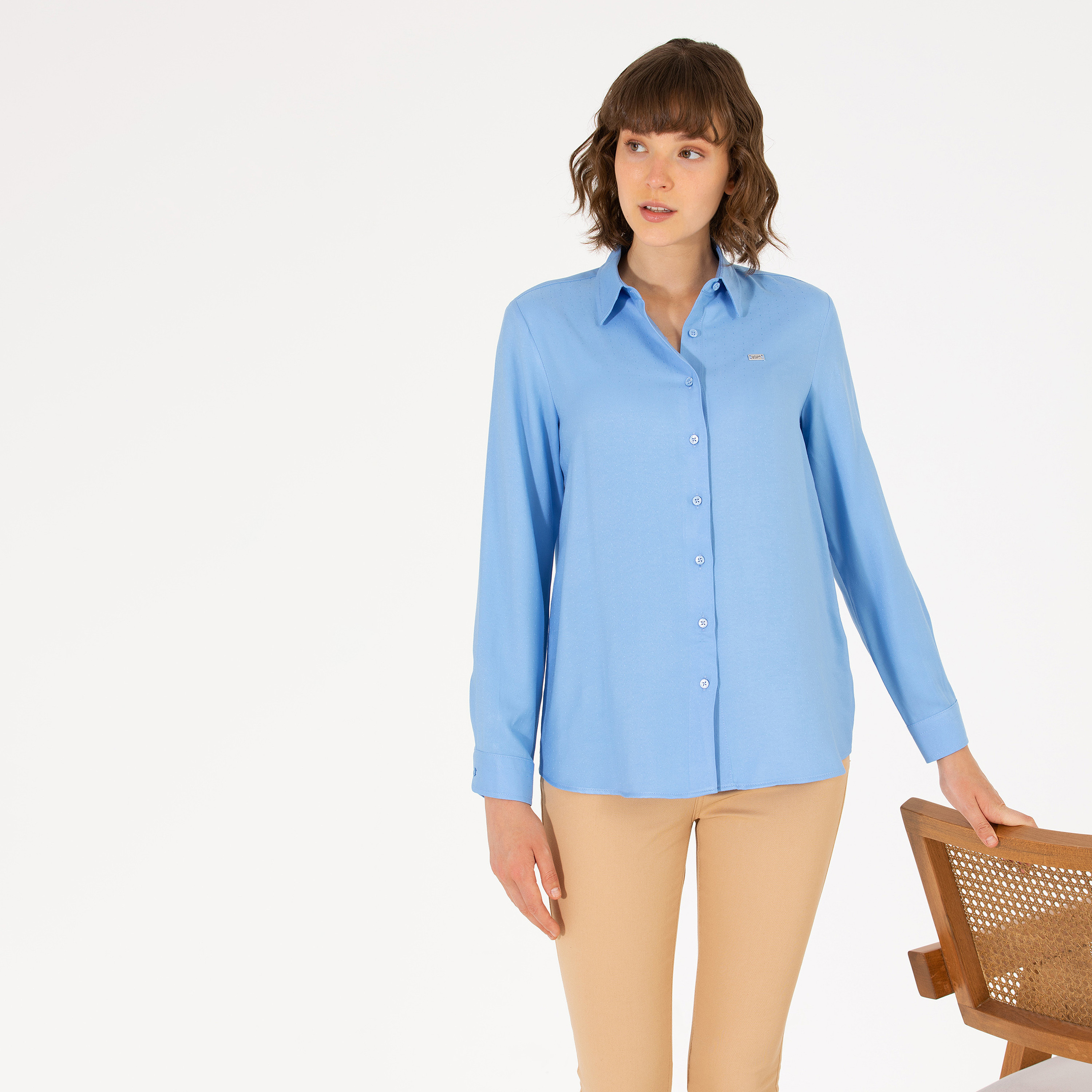 U.S. Polo Assn. Plain Collared Long Sleeves Casual Shirt-women-clothing-shirtsandblouses-blouses-image-4
