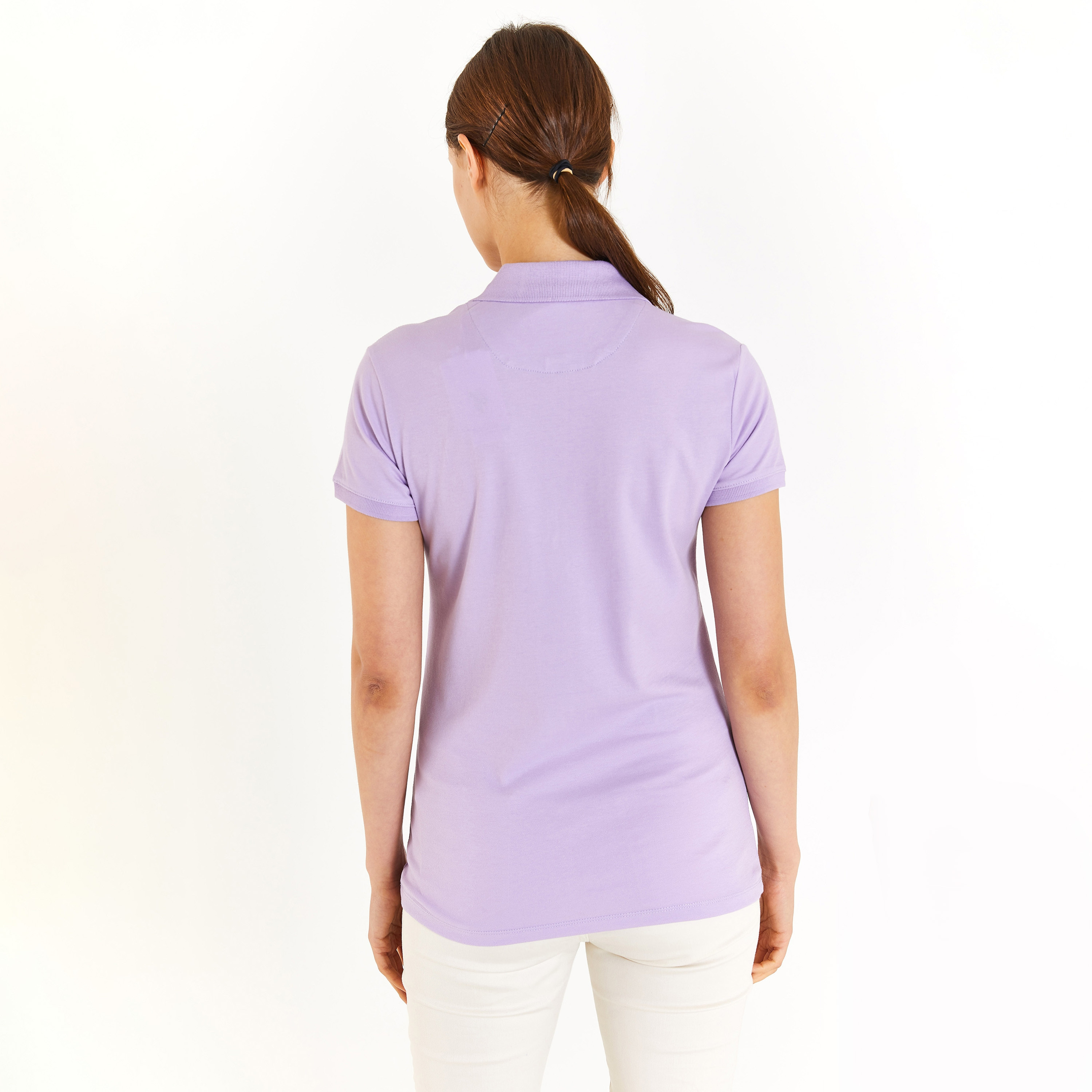 تيشيرت بولو بأكمام قصيرة بياقة بشعار مطرز بشعار U.S.Polo'Assn-women-clothing-tshirts-image-38