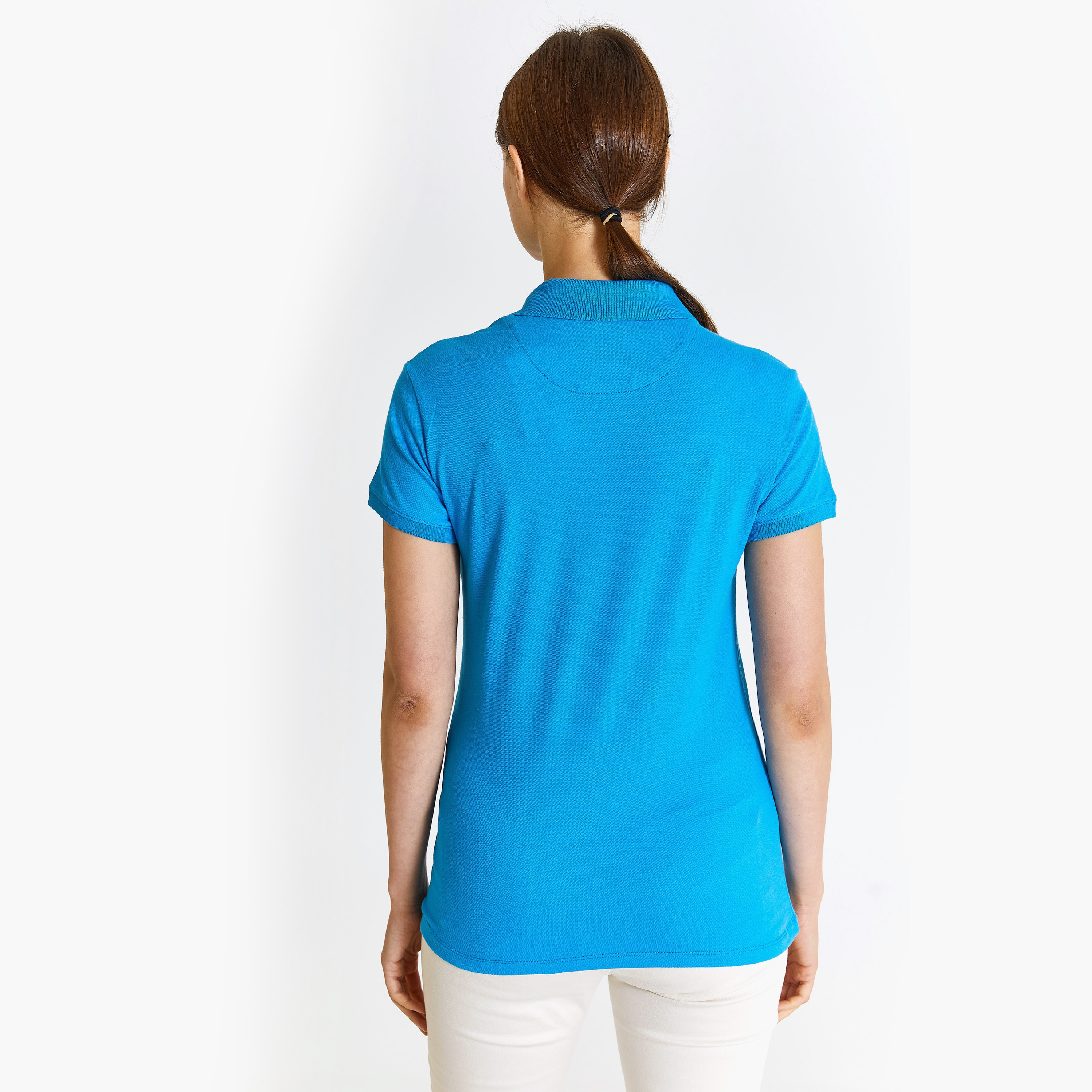 تيشيرت بولو بأكمام قصيرة بياقة بشعار مطرز بشعار U.S.Polo'Assn-women-clothing-tshirts-image-13