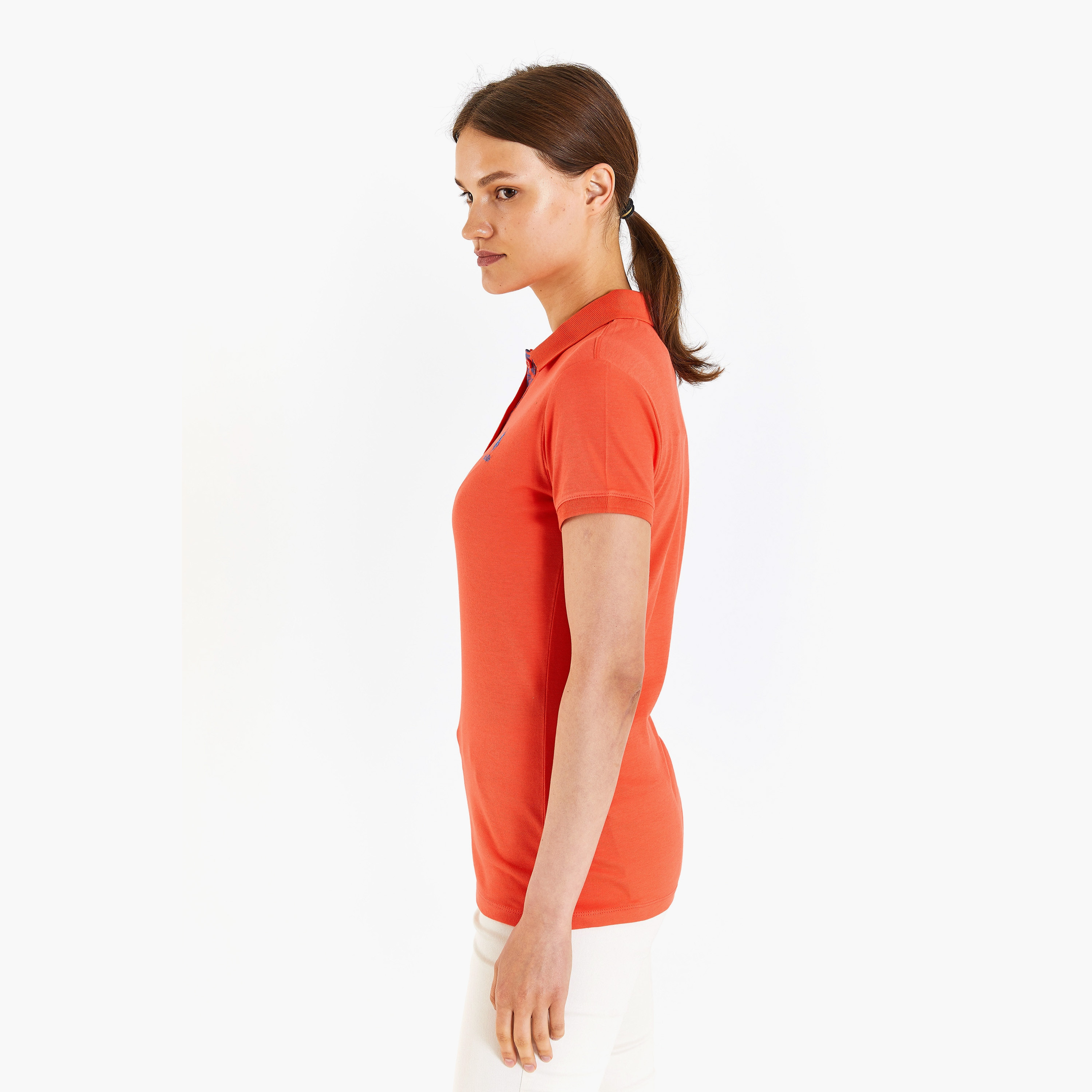 تيشيرت بولو بأكمام قصيرة بياقة بشعار مطرز بشعار U.S.Polo'Assn-women-clothing-tshirts-image-23