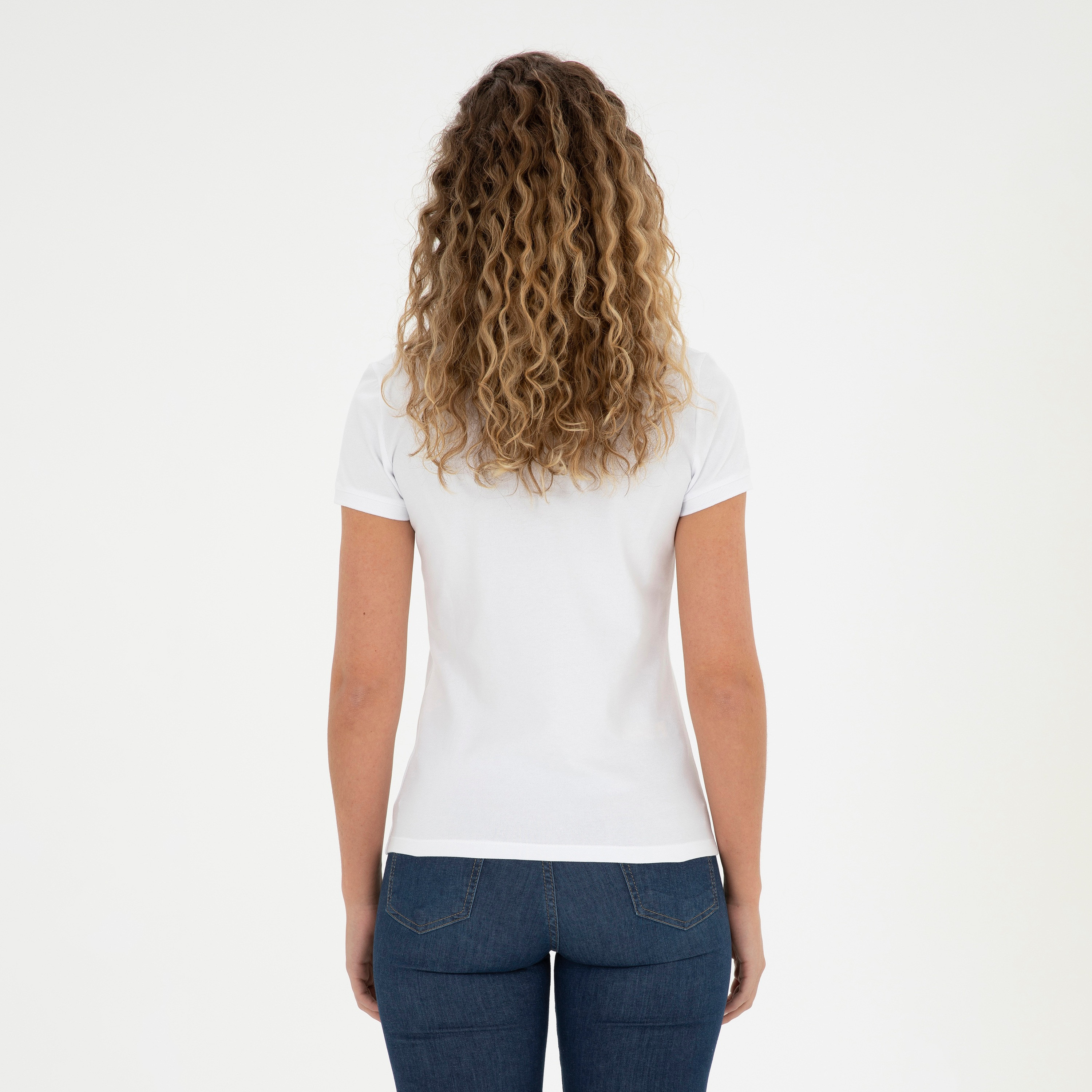 تيشيرت بولو بأكمام قصيرة بياقة بشعار مطرز بشعار U.S.Polo'Assn-women-clothing-tshirts-image-46