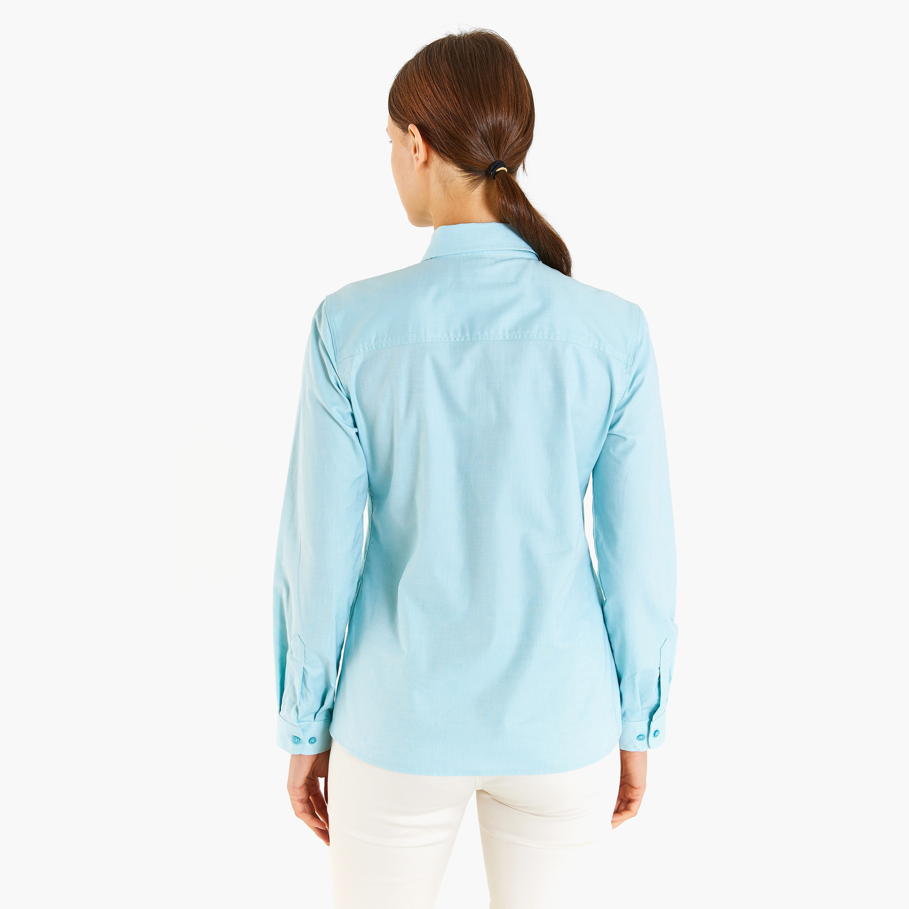 قميص U.S.Polo'Assn ضيق مطرز بشعار مطرز بأكمام طويلة-women-clothing-shirtsandblouses-blouses-image-3