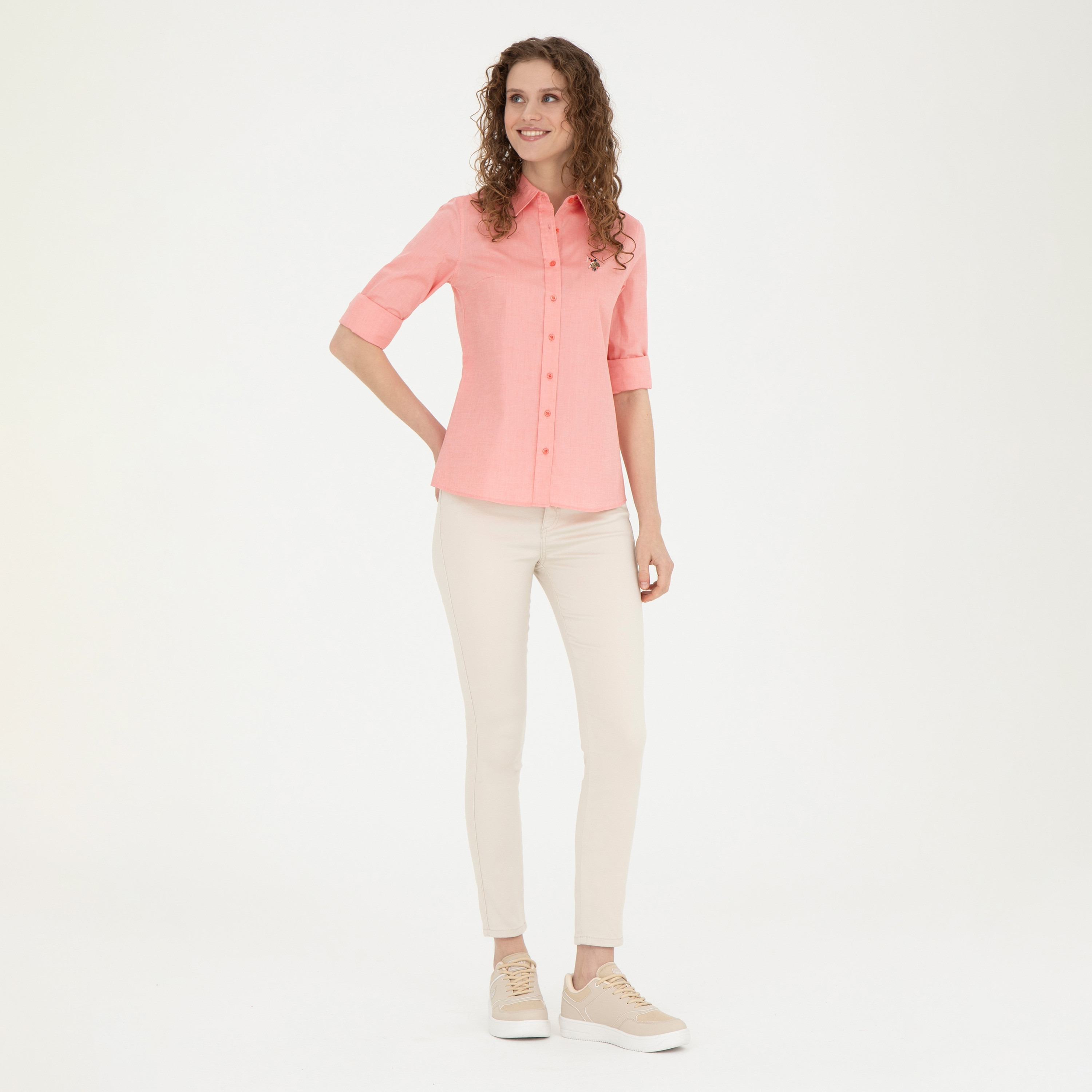 قميص U.S.Polo'Assn ضيق مطرز بشعار مطرز بأكمام طويلة-women-clothing-shirtsandblouses-blouses-image-6