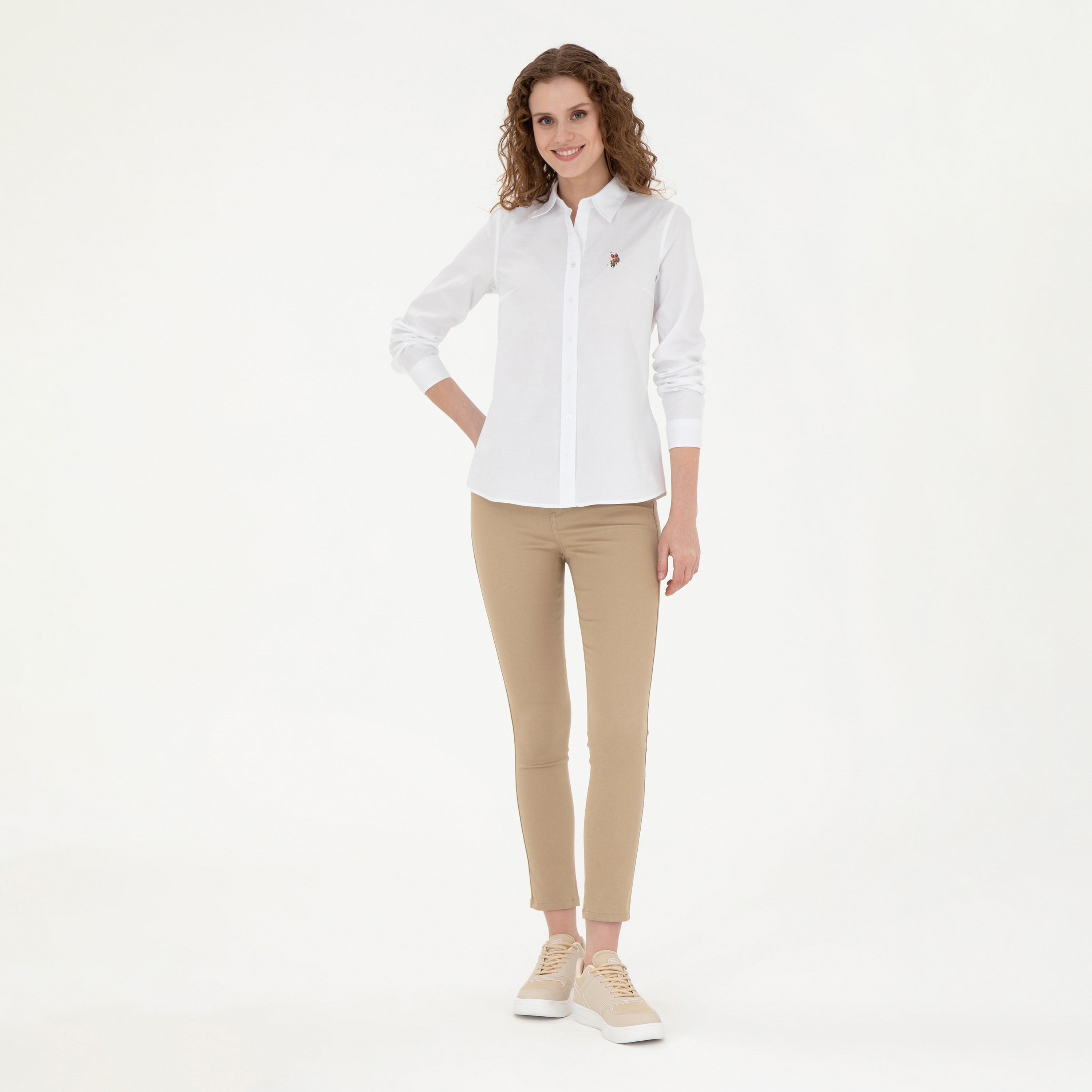 قميص U.S.Polo'Assn ضيق مطرز بشعار مطرز بأكمام طويلة-women-clothing-shirtsandblouses-blouses-image-10