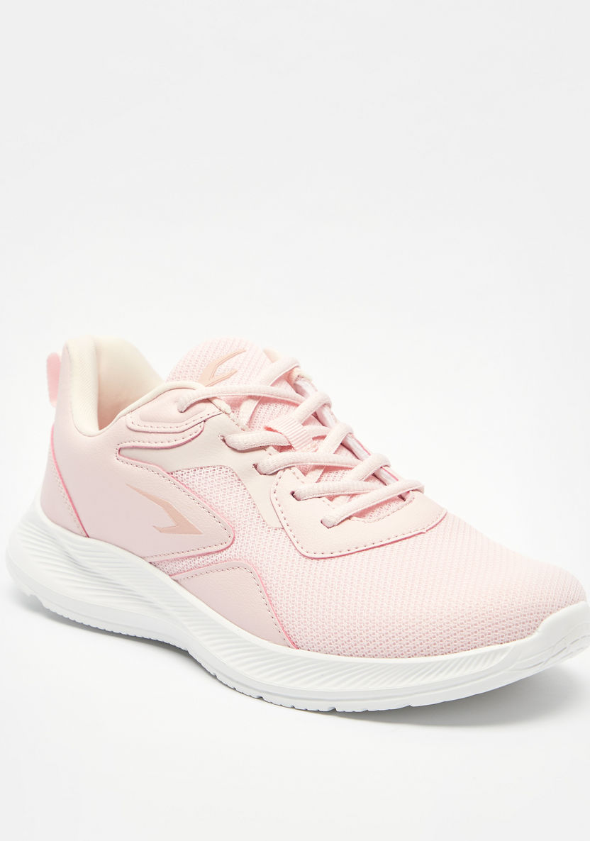 Dash Textured Running Shoes with Lace-Up Closure-Women%27s Sports Shoes-image-1