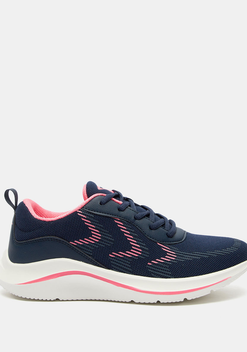 Dash Textured Walking Shoes with Lace-Up Closure-Women%27s Sports Shoes-image-0