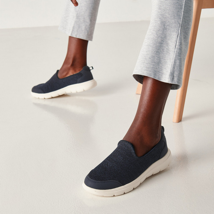 Textured Slip-On Walking Shoes
