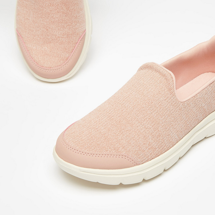 Textured Slip-On Walking Shoes