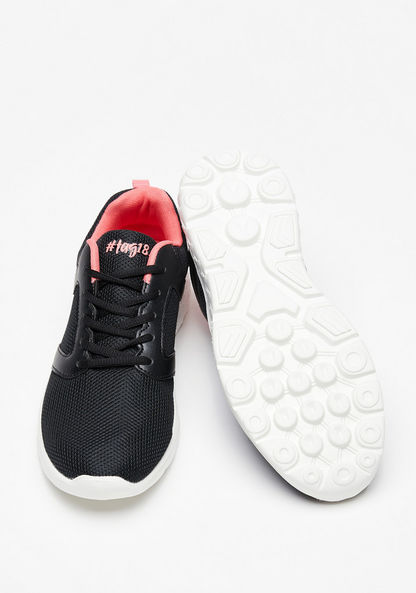 #tag18. Textured Sneakers with Lace-Up Closure