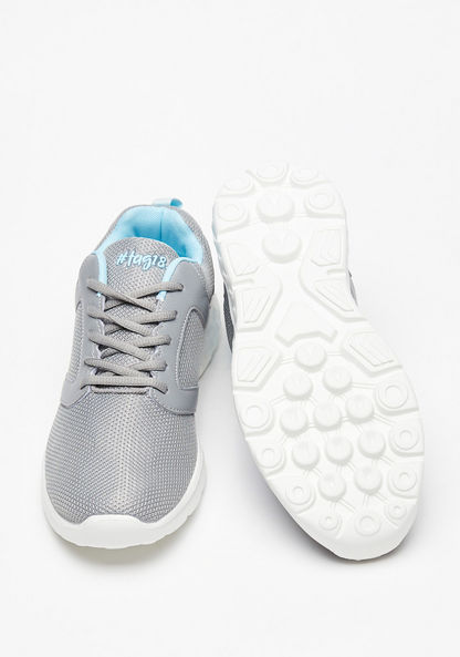 #tag18. Textured Sneakers with Lace-Up Closure