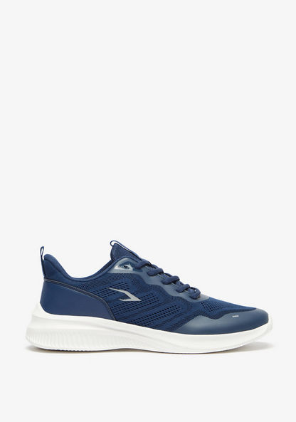 Dash Textured Sneakers with Lace-Up Closure-Men%27s Sneakers-image-0
