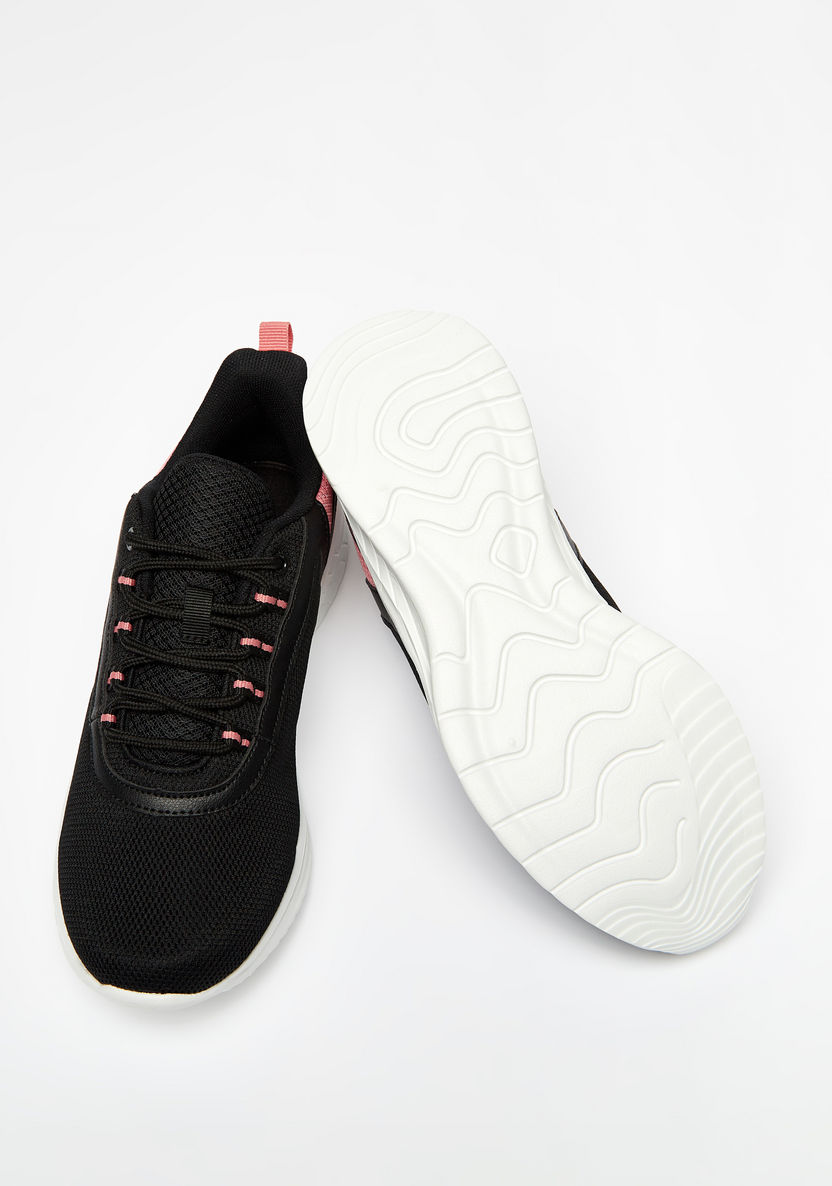Dash Textured Walking Shoes with Lace-Up Closure-Women%27s Sports Shoes-image-2