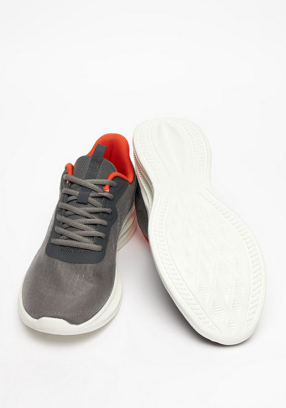 Dash Textured Running Shoes with Lace-Up Closure-Men%27s Sports Shoes-image-1