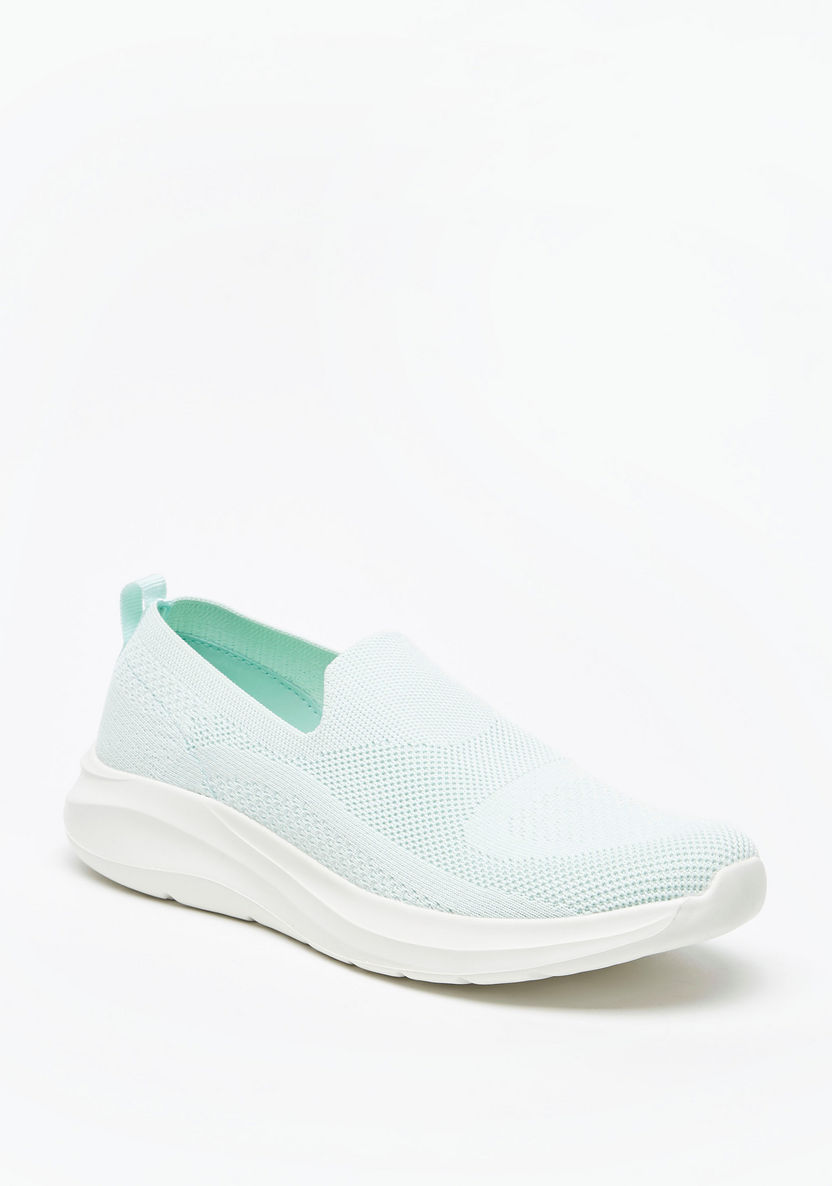 Dash Textured Slip-On Walking Shoes-Women%27s Sports Shoes-image-0