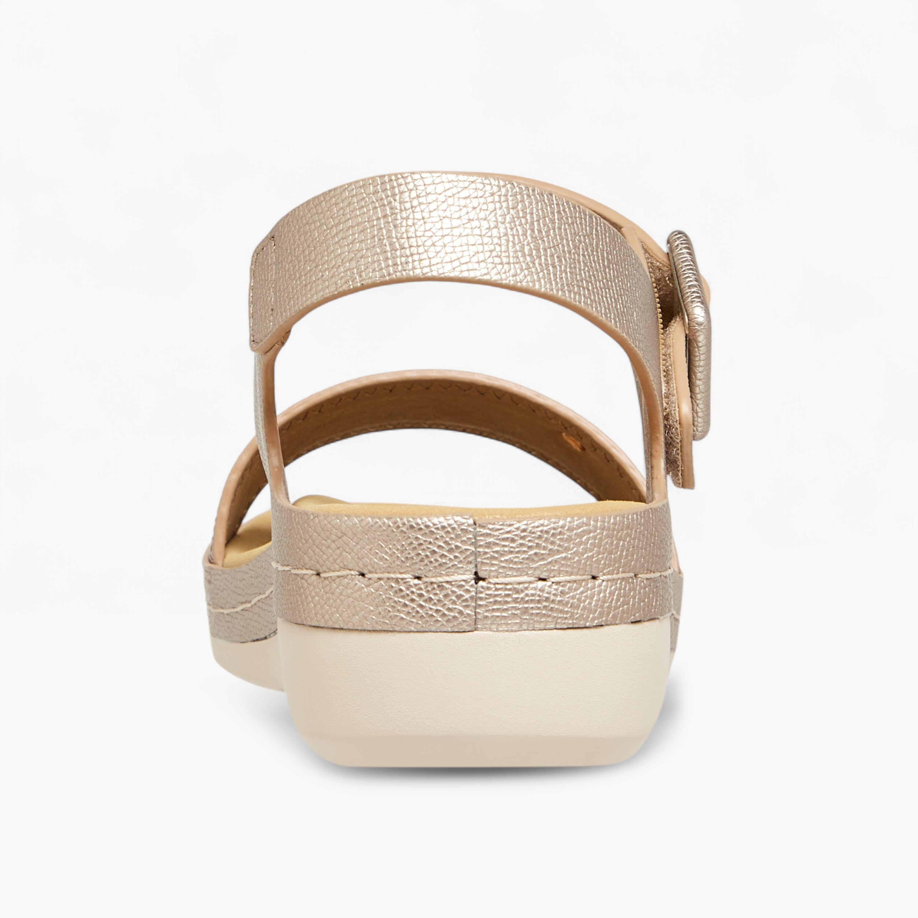 Le Confort Textured Sandals with Hook and Loop Closure-women-shoes-sandals-heeled-image-4