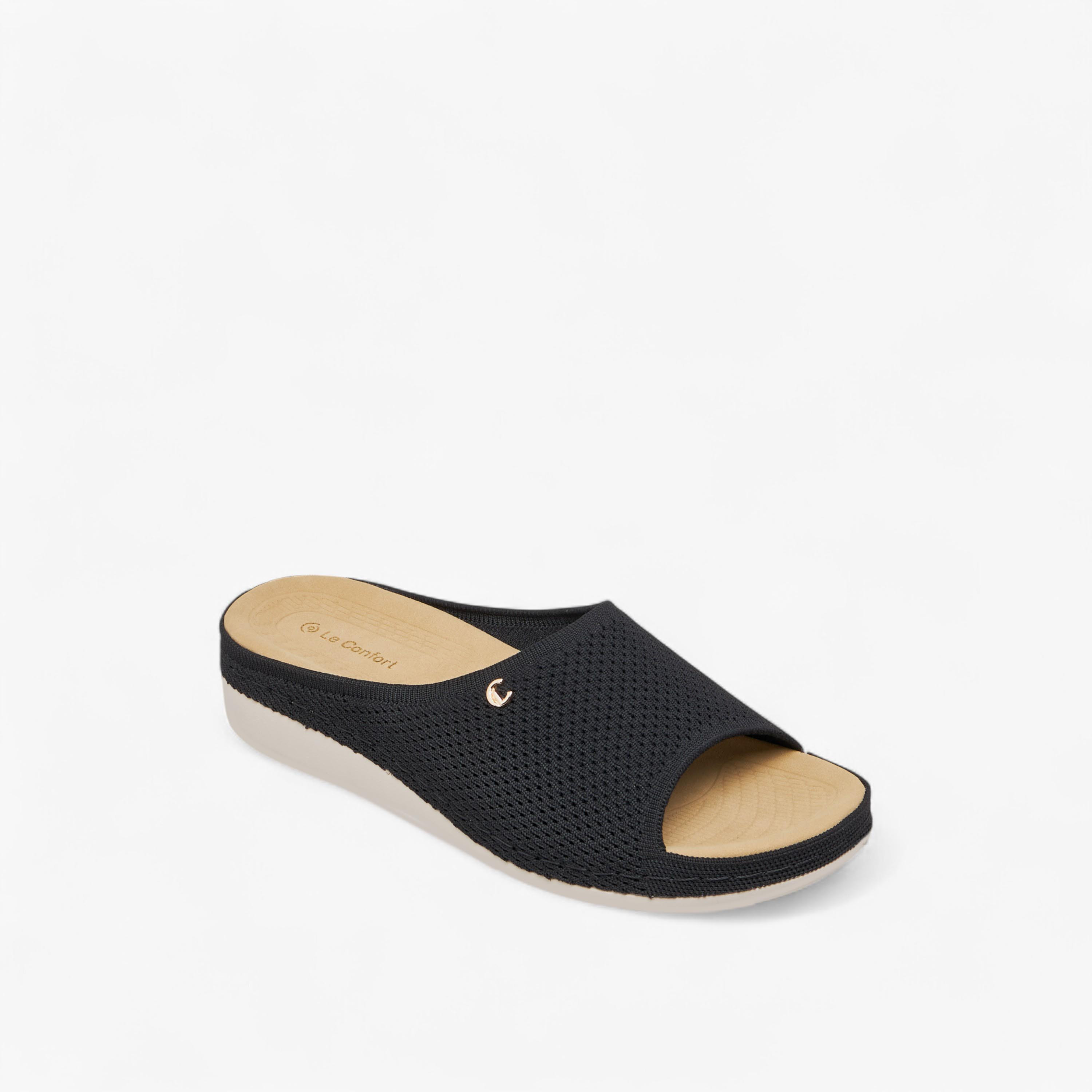 Le Confort Flyknit Textured Slip-On Comfort Sandals-women-shoes-sandals-heeled-image-2