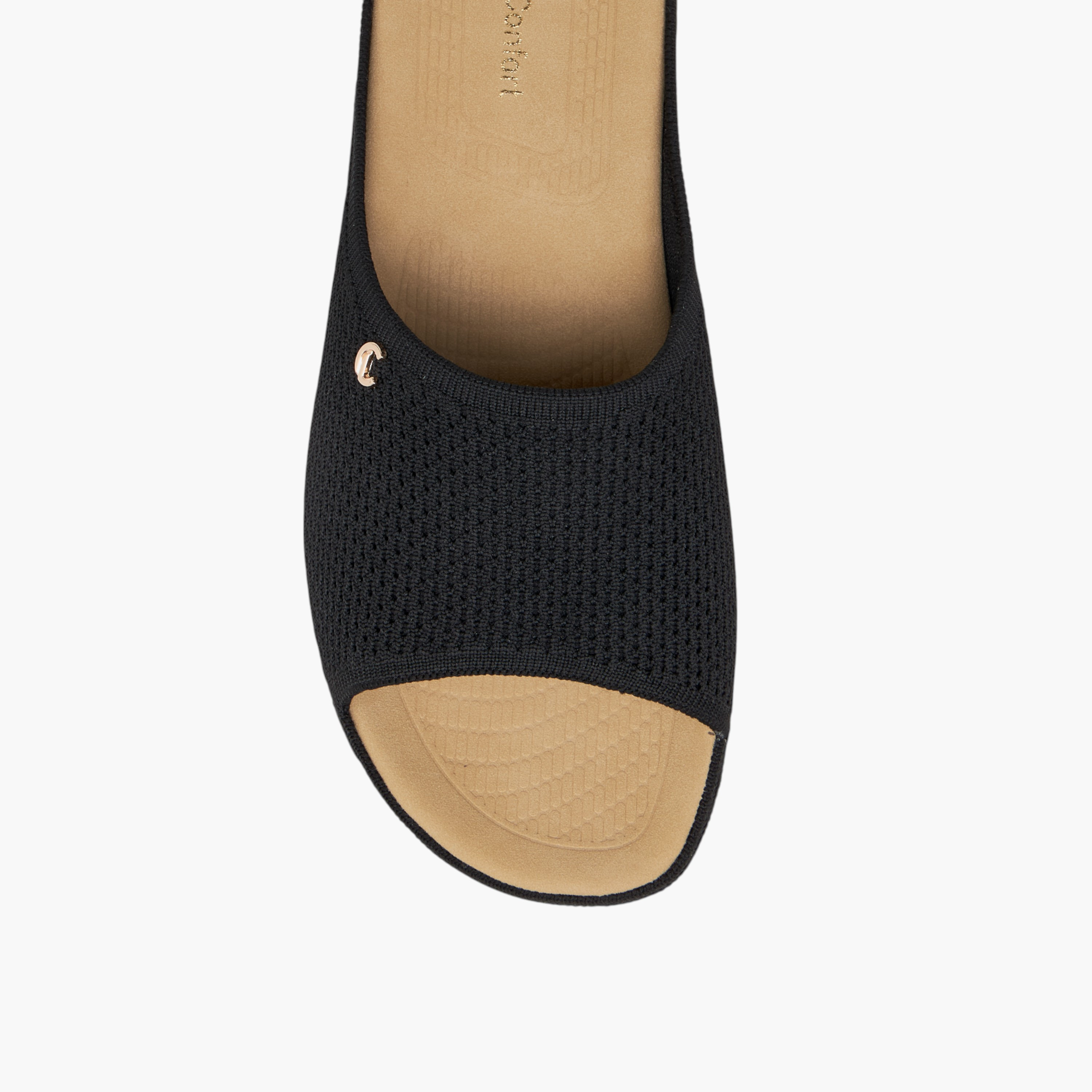 Le Confort Flyknit Textured Slip-On Comfort Sandals-women-shoes-sandals-heeled-image-4