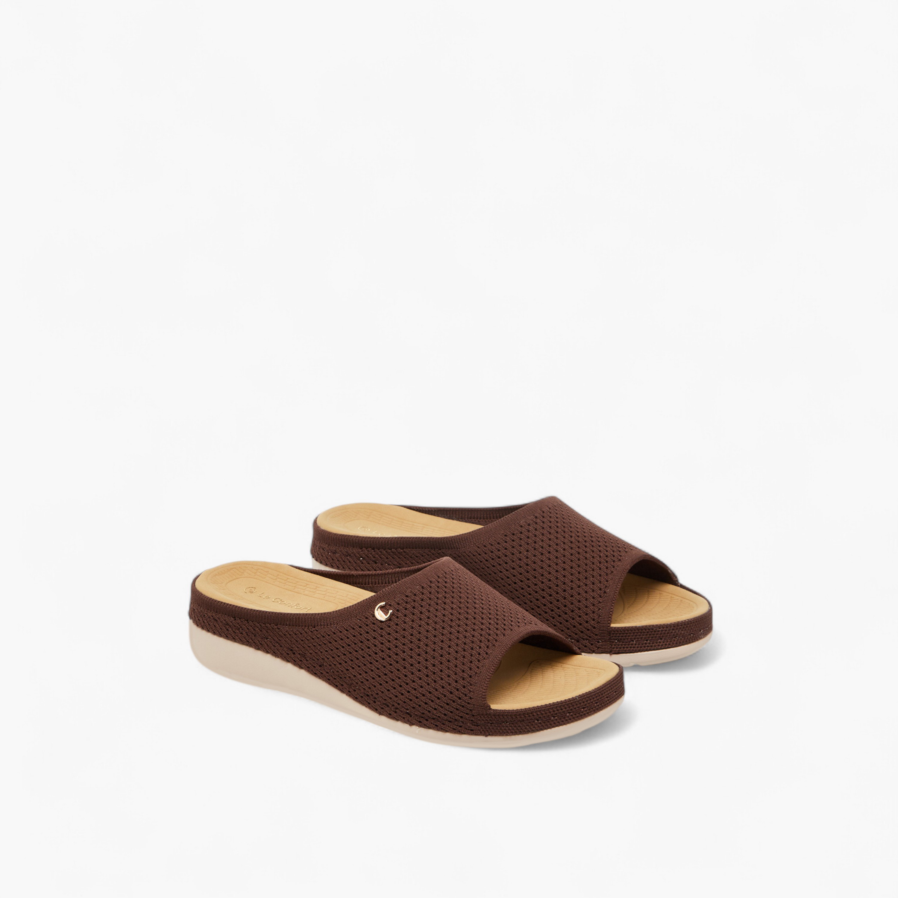 Le Confort Flyknit Textured Slip-On Comfort Sandals-women-shoes-sandals-heeled-image-1