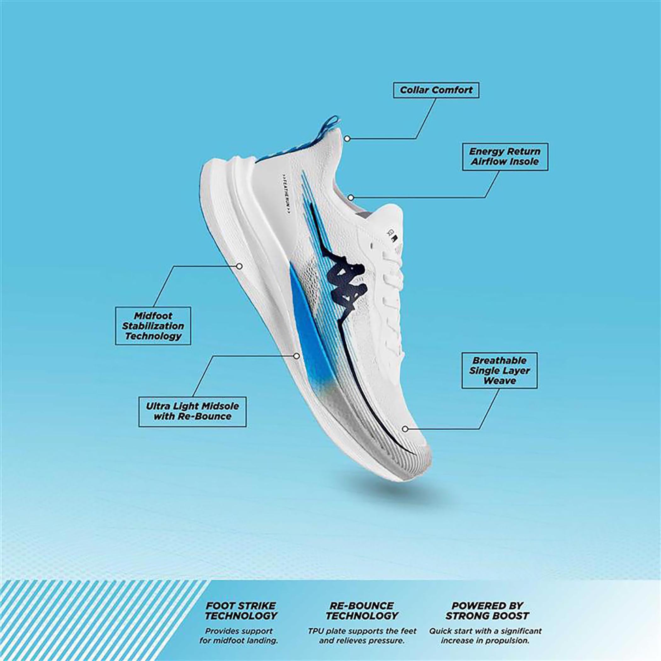 حذاء جري برباط إغلاق وتفاصيل شعار للرجال من كابا - RUN 2.0-sports-men-shoes-image-6