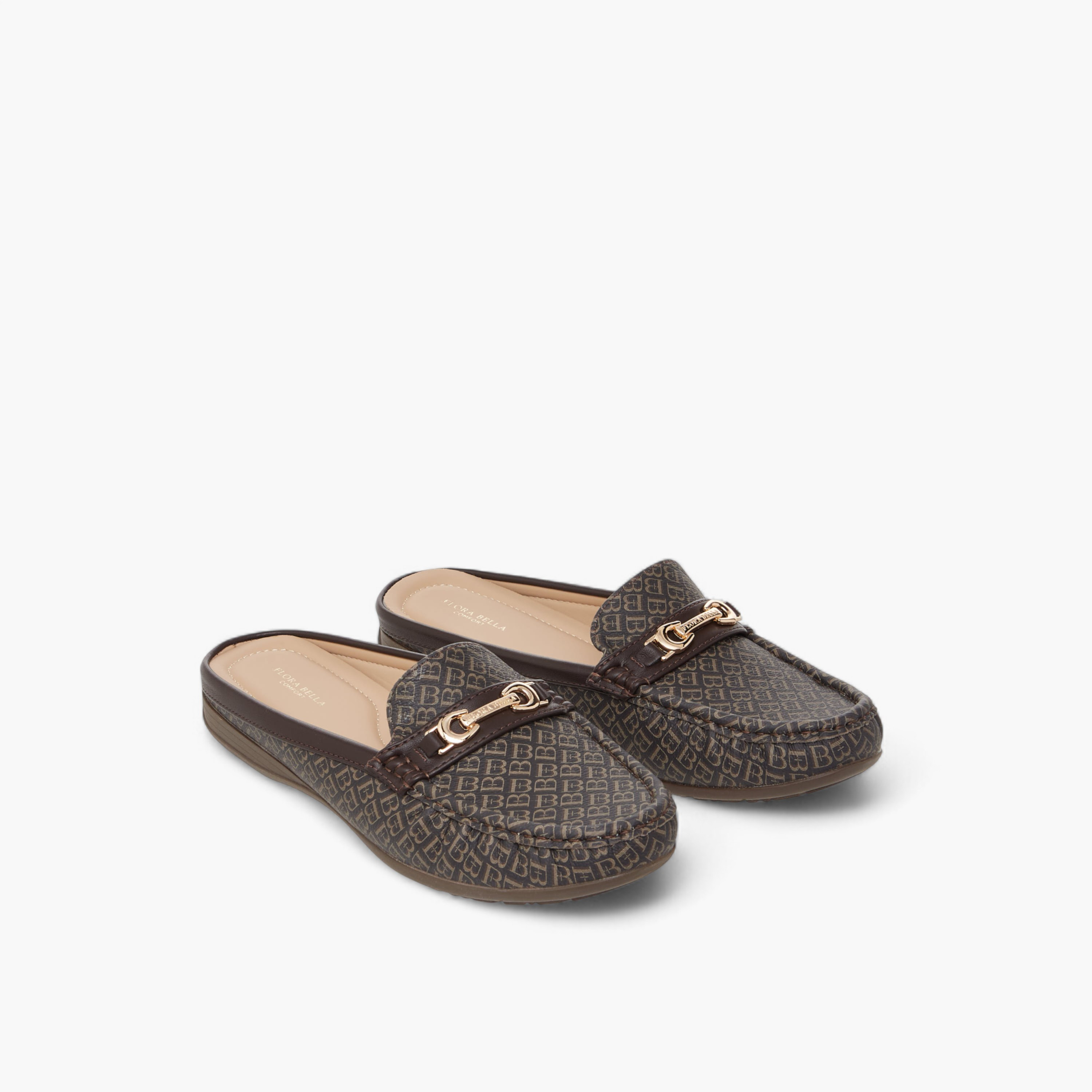 Flora Bella Women Buckle Accent Slip-On Mules-women-shoes-flats-mules-image-1