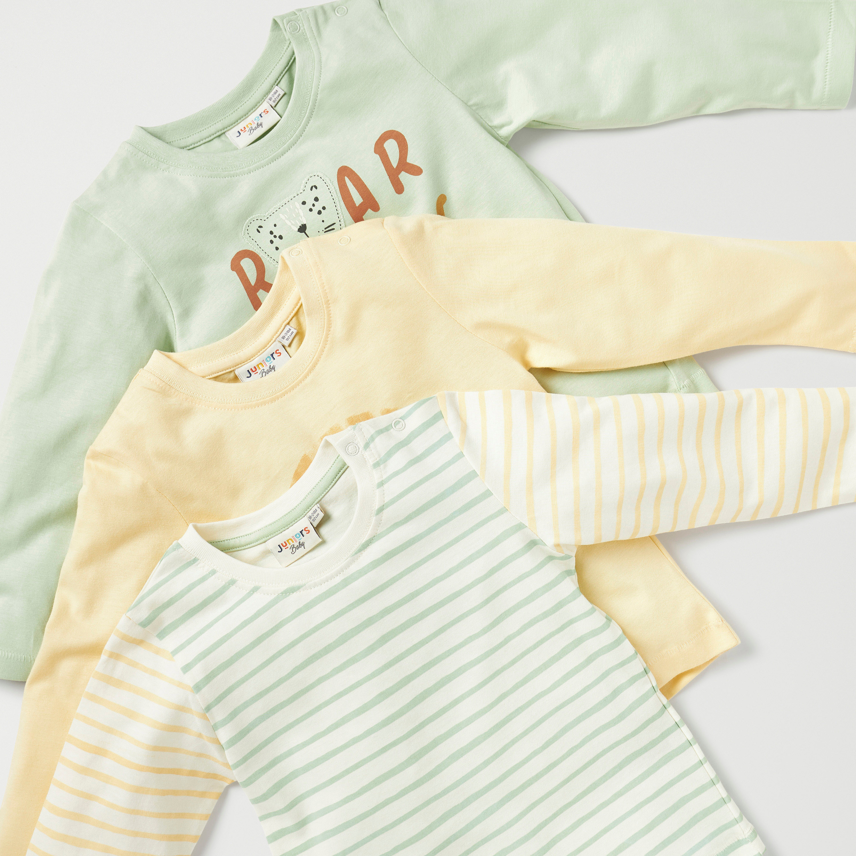 Juniors Printed Crew Neck T-shirt with Long Sleeves - Set of 3-baby-boys-clothing-multipacks-image-5