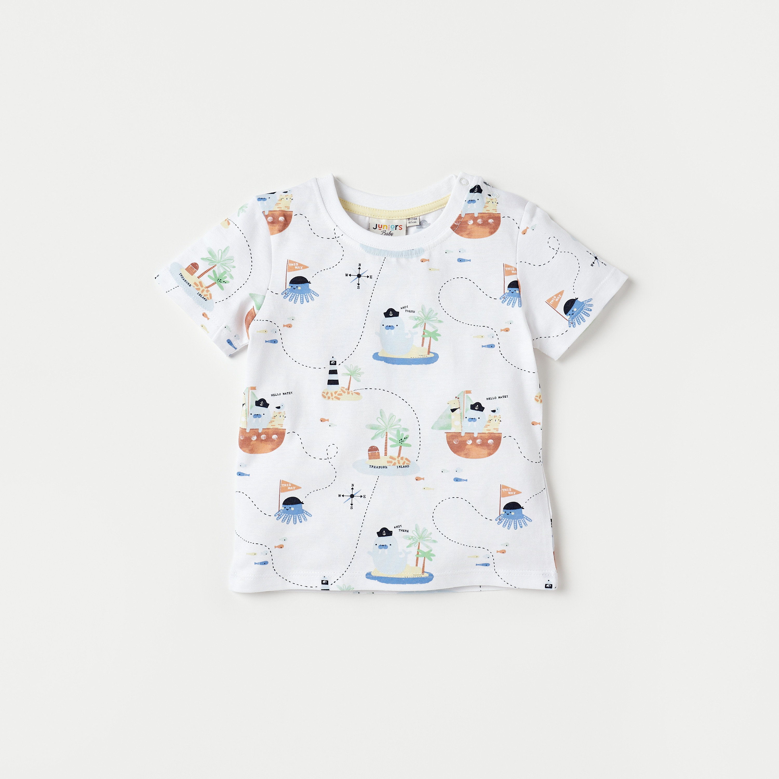 Juniors Printed T-shirt with Short Sleeves - Set of 3-baby-boys-clothing-multipacks-image-3