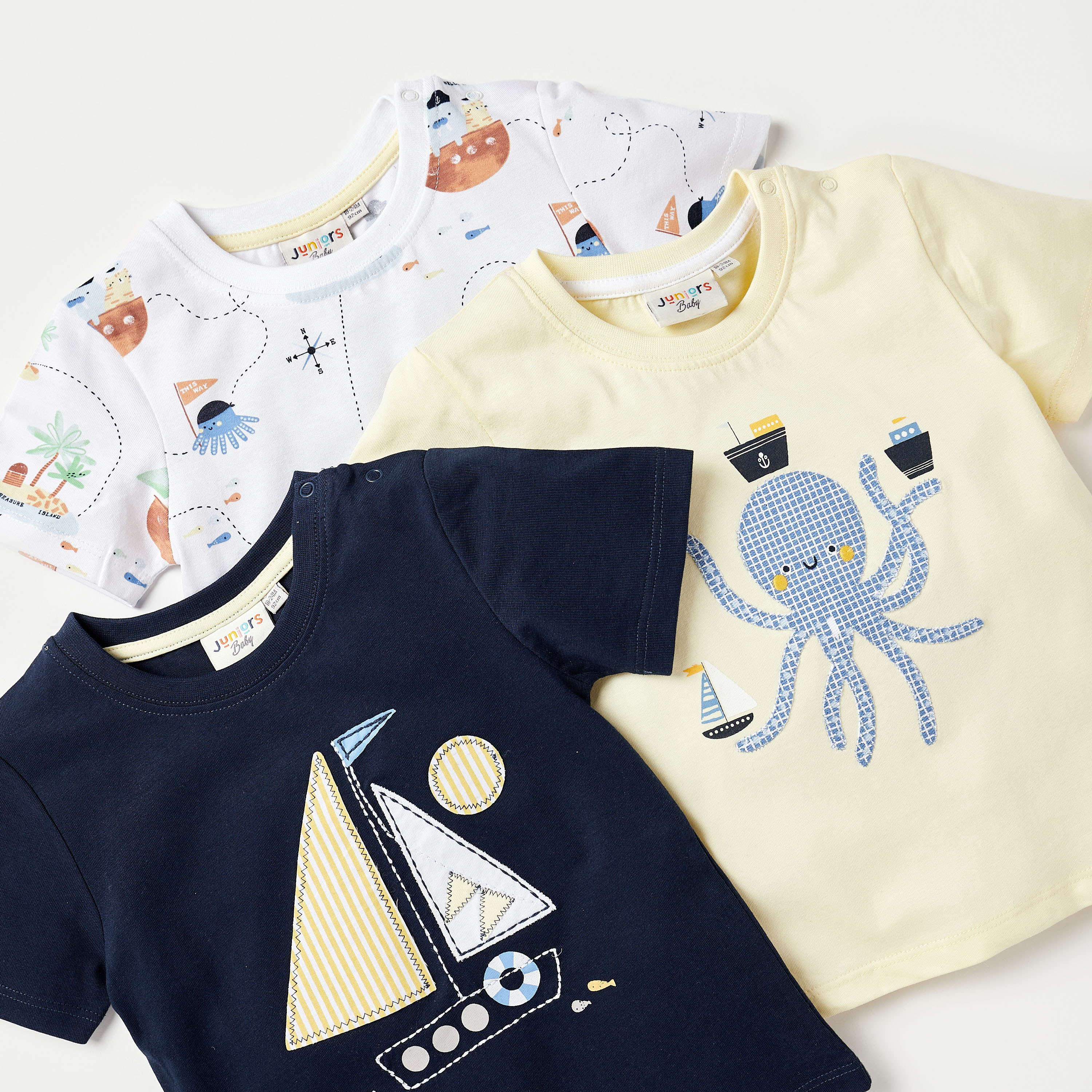 Juniors Printed T-shirt with Short Sleeves - Set of 3-baby-boys-clothing-multipacks-image-5