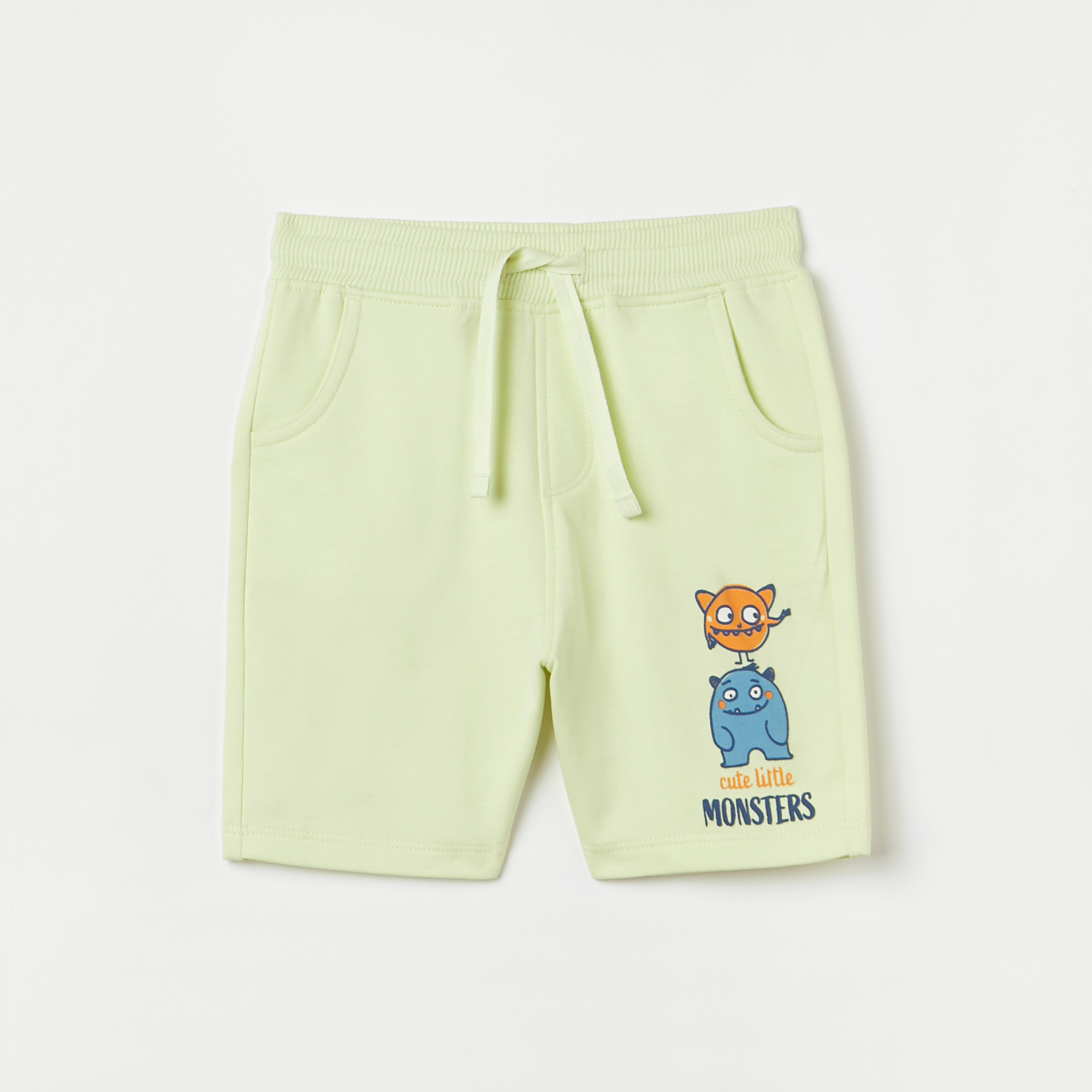 Buy Juniors Monsters Print Shorts with Pockets Online Babyshop UAE