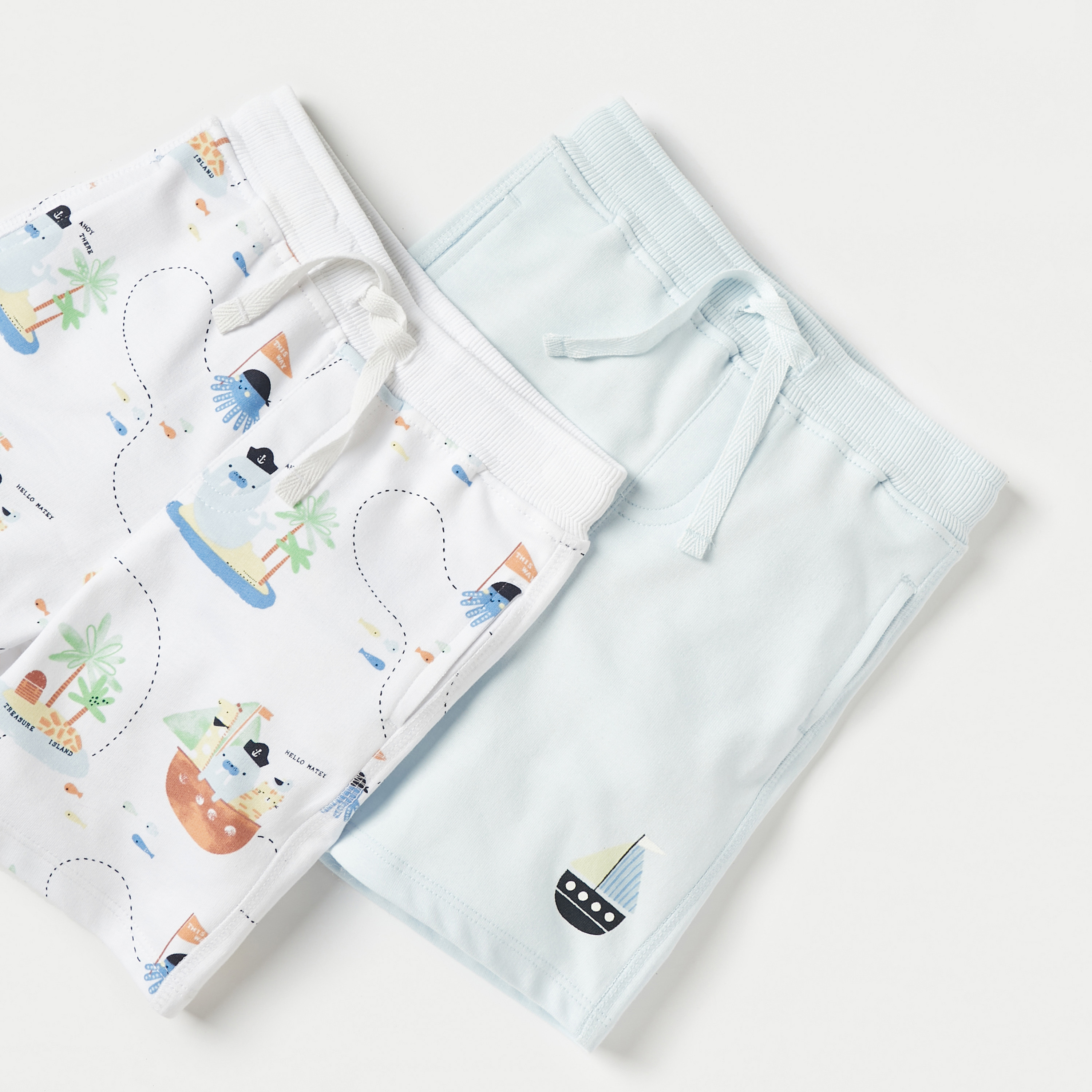 Juniors Printed Shorts with Drawstring Closure - Set of 2-baby-boys-clothing-multipacks-image-4