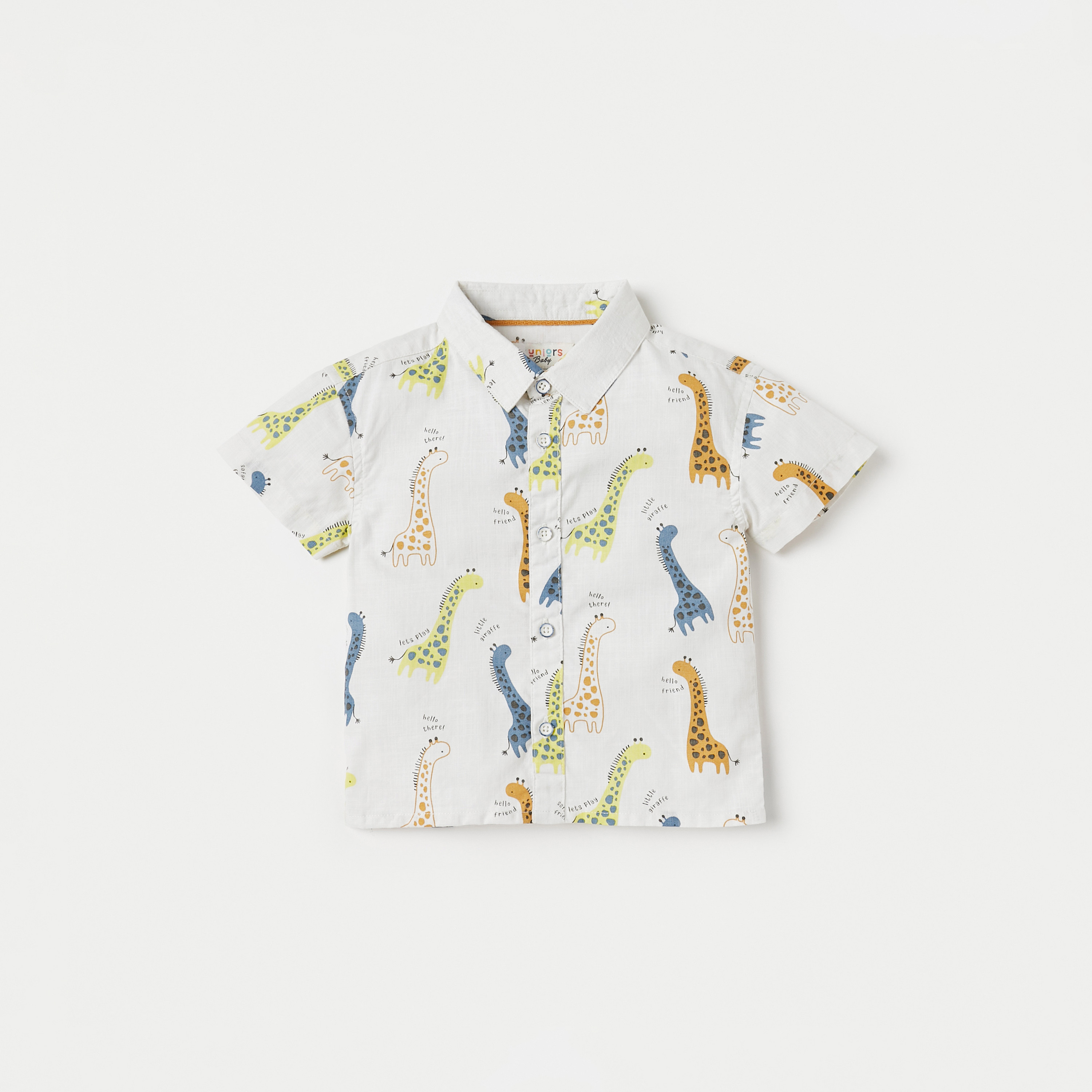 Juniors All-Over Giraffe Print Shirt and Shorts Set-baby-boys-clothing-setsandcoords-image-2
