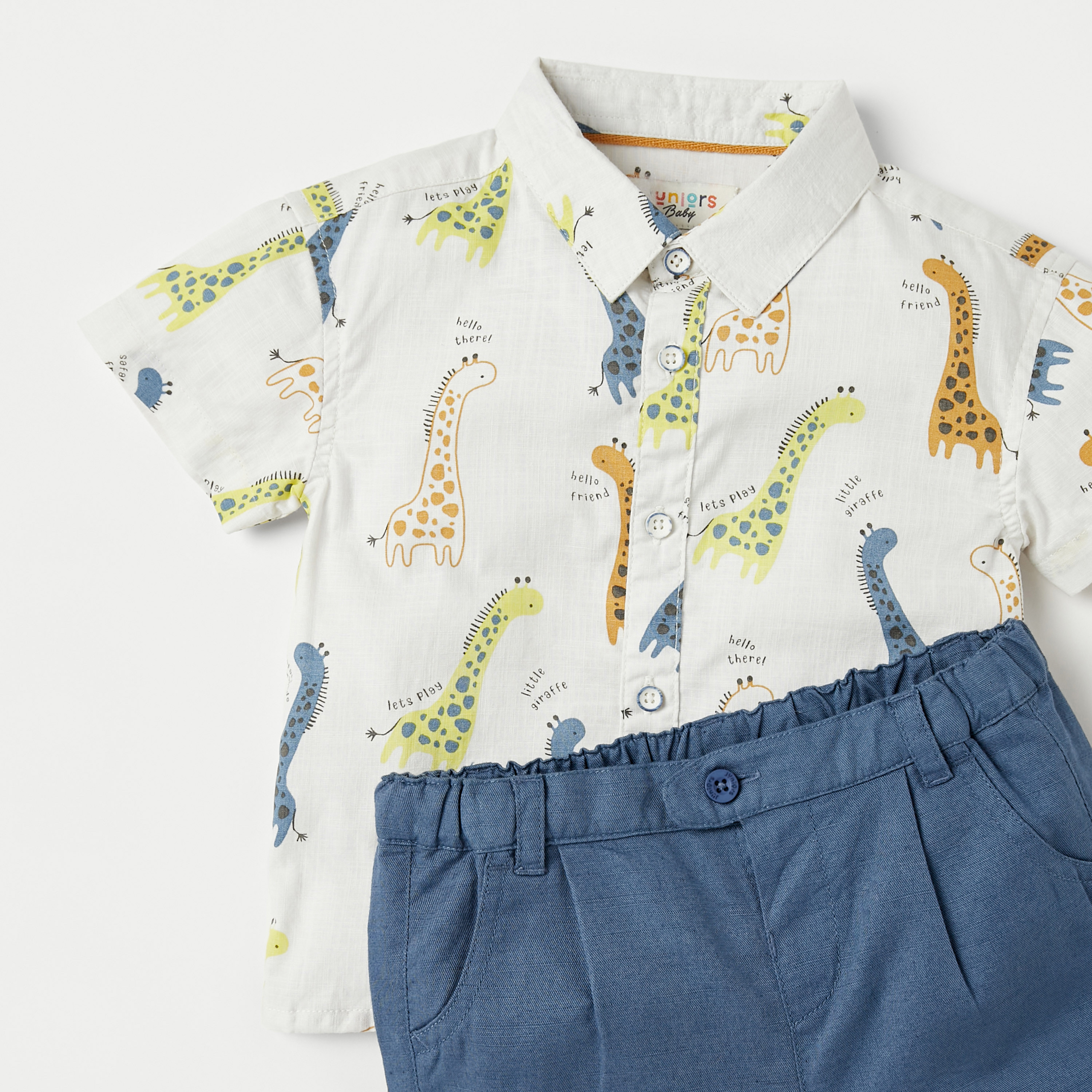 Juniors All-Over Giraffe Print Shirt and Shorts Set-baby-boys-clothing-setsandcoords-image-4