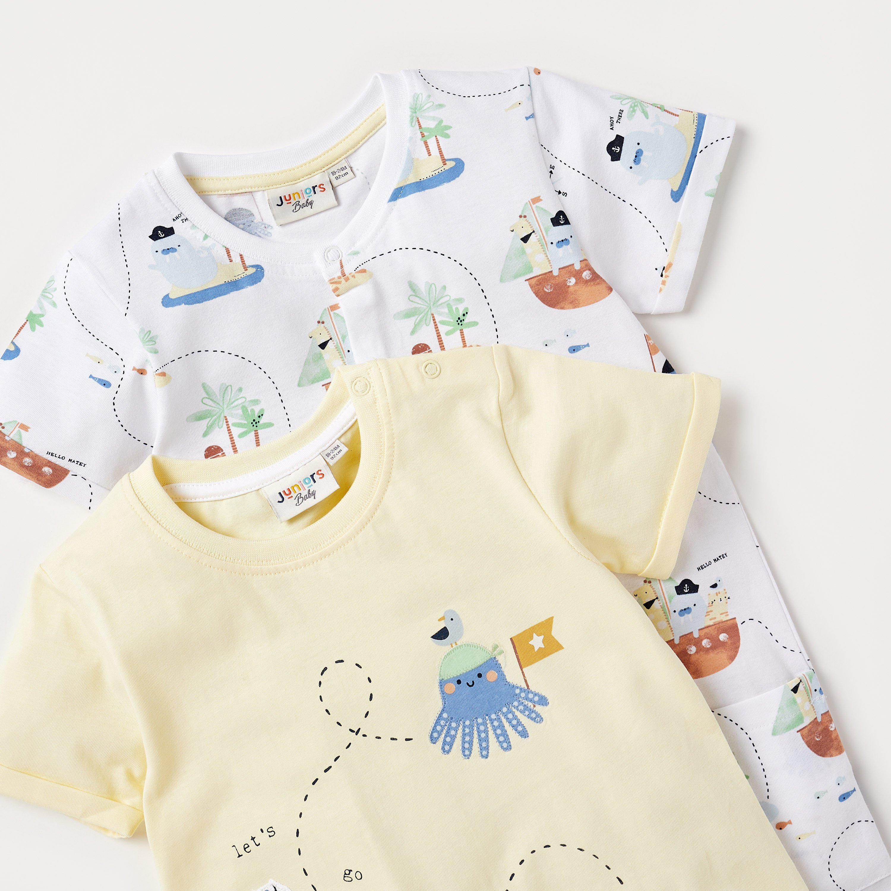 Juniors Printed Romper with Short Sleeves - Set of 2-baby-boys-clothing-multipacks-image-4