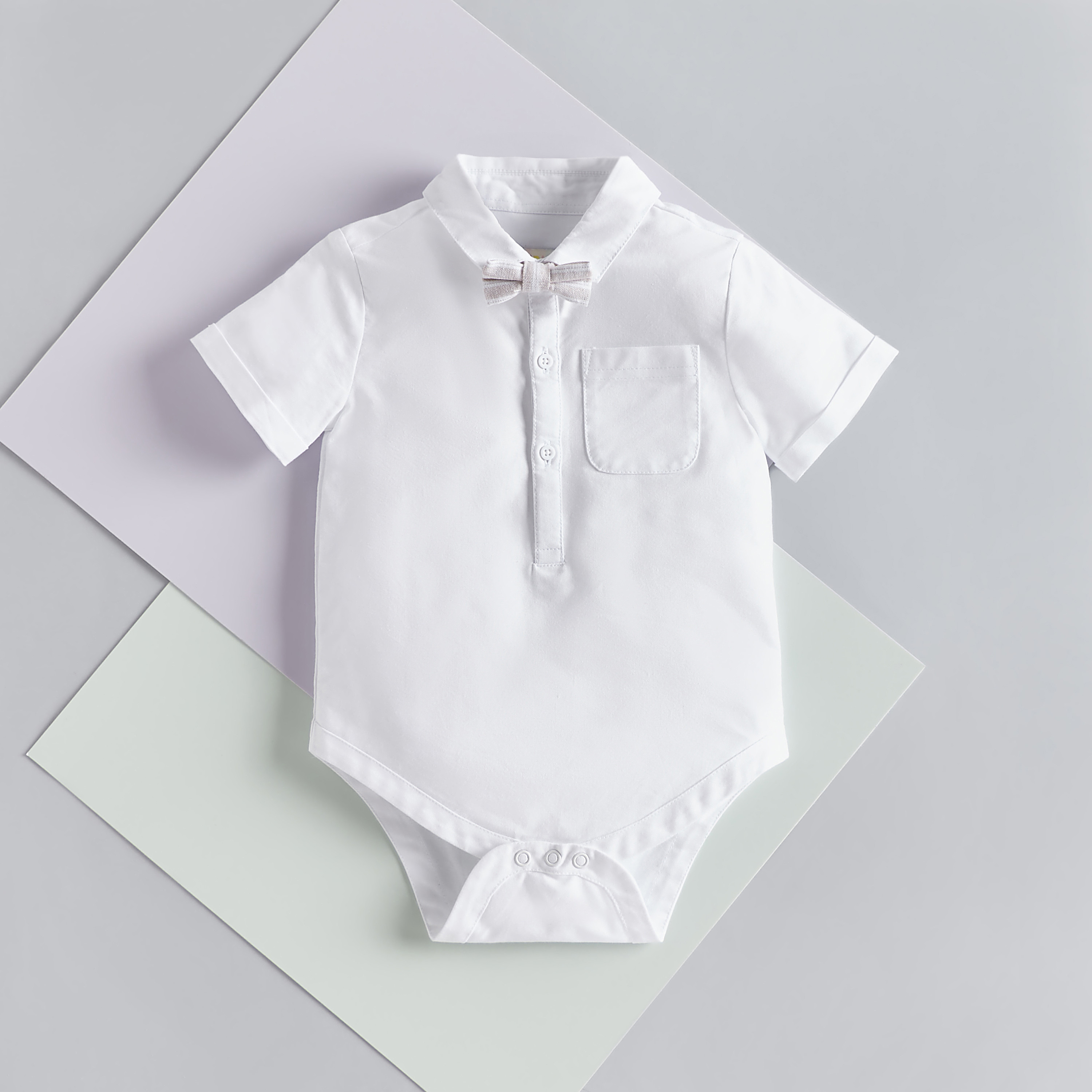 Juniors Solid Bodysuit and Shorts Set with Suspenders-baby-boys-clothing-setsandcoords-image-2