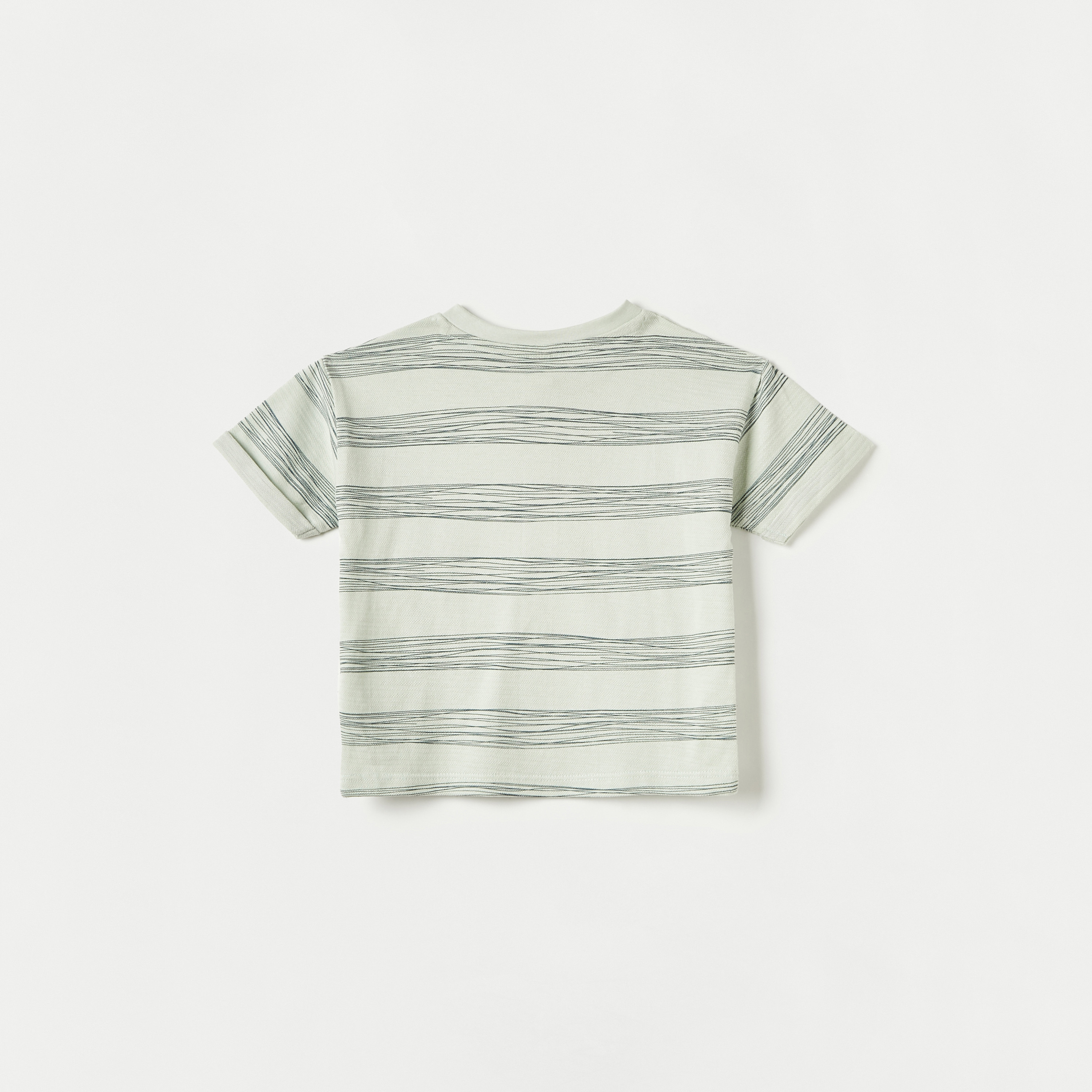Giggles Striped T-shirt with Short Sleeves-baby-boys-clothing-tshirtsandpolos-image-4