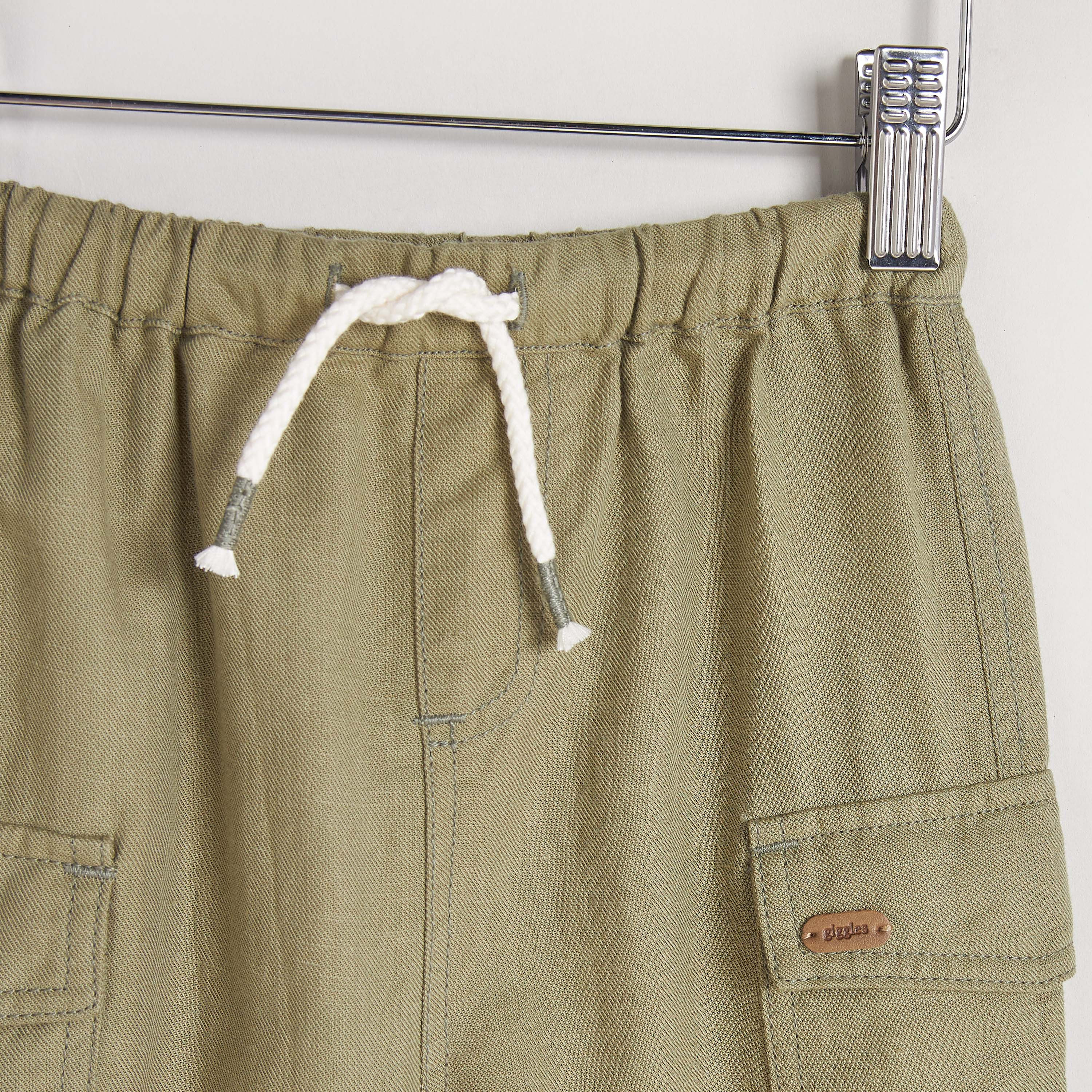 بنطلون رياضي سادة برباط إغلاق وجيوب من جيجلز-baby-boys-clothing-bottoms-joggersandtrackpants-image-3