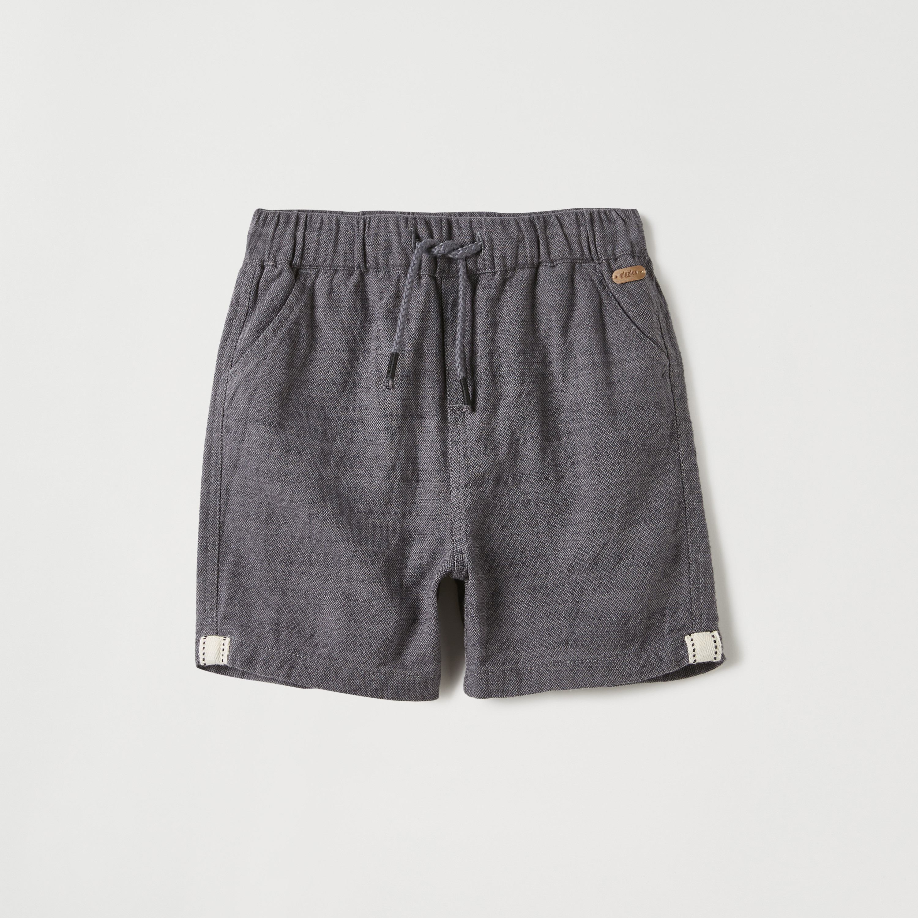 Giggles Solid Shorts with Drawstring Closure and Pockets-baby-boys-clothing-bottoms-shorts-image-1