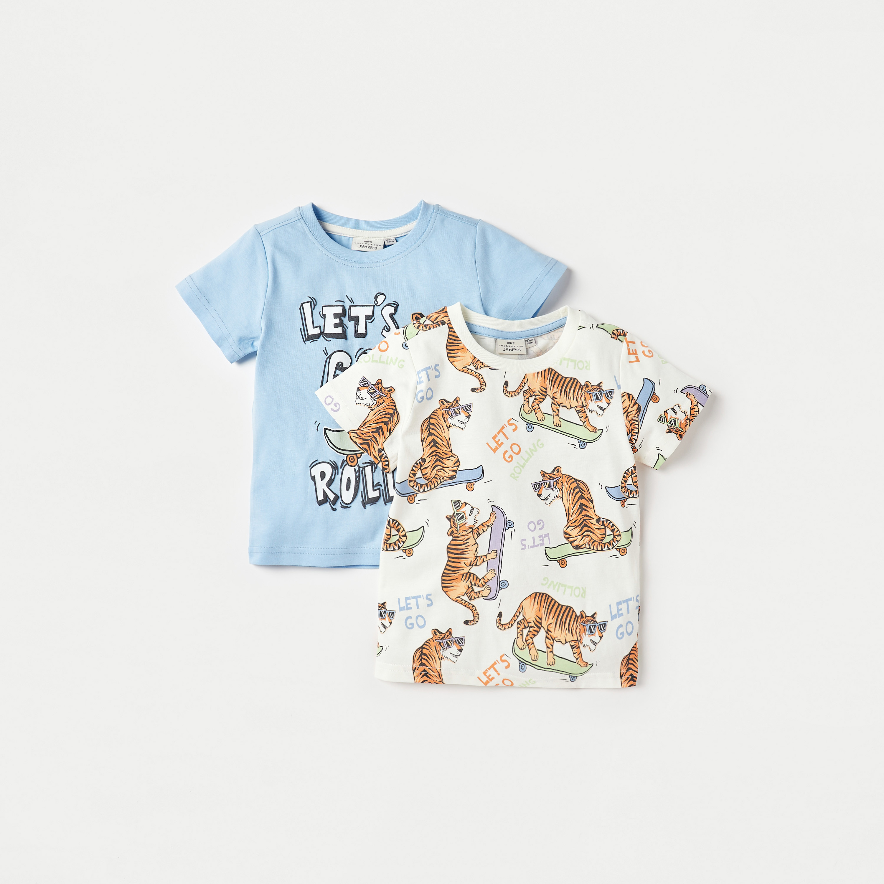 Juniors Tiger Print T-shirt with Short Sleeves - Set of 2-boys-clothing-tshirtsandpolos-image-1