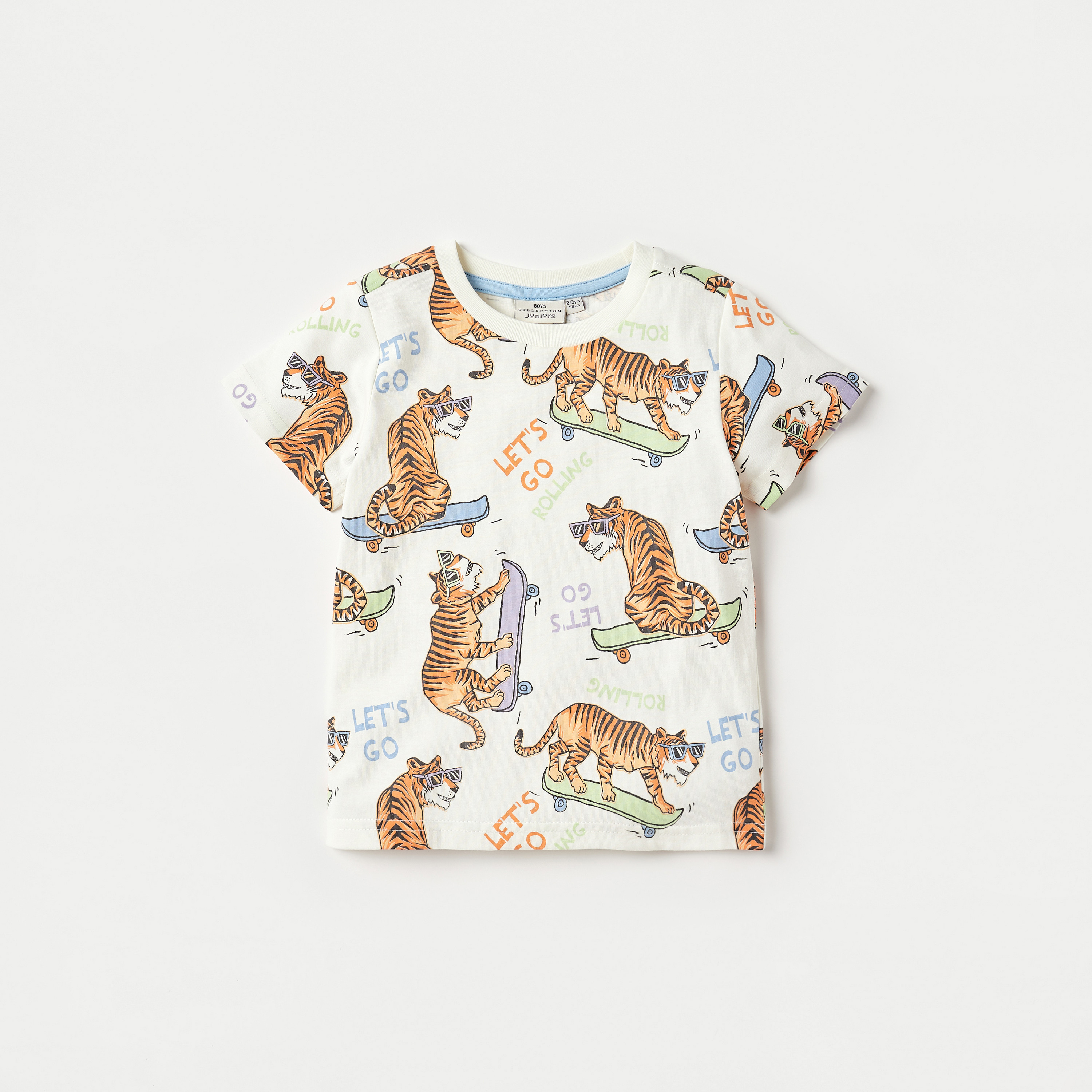 Juniors Tiger Print T-shirt with Short Sleeves - Set of 2-boys-clothing-tshirtsandpolos-image-2