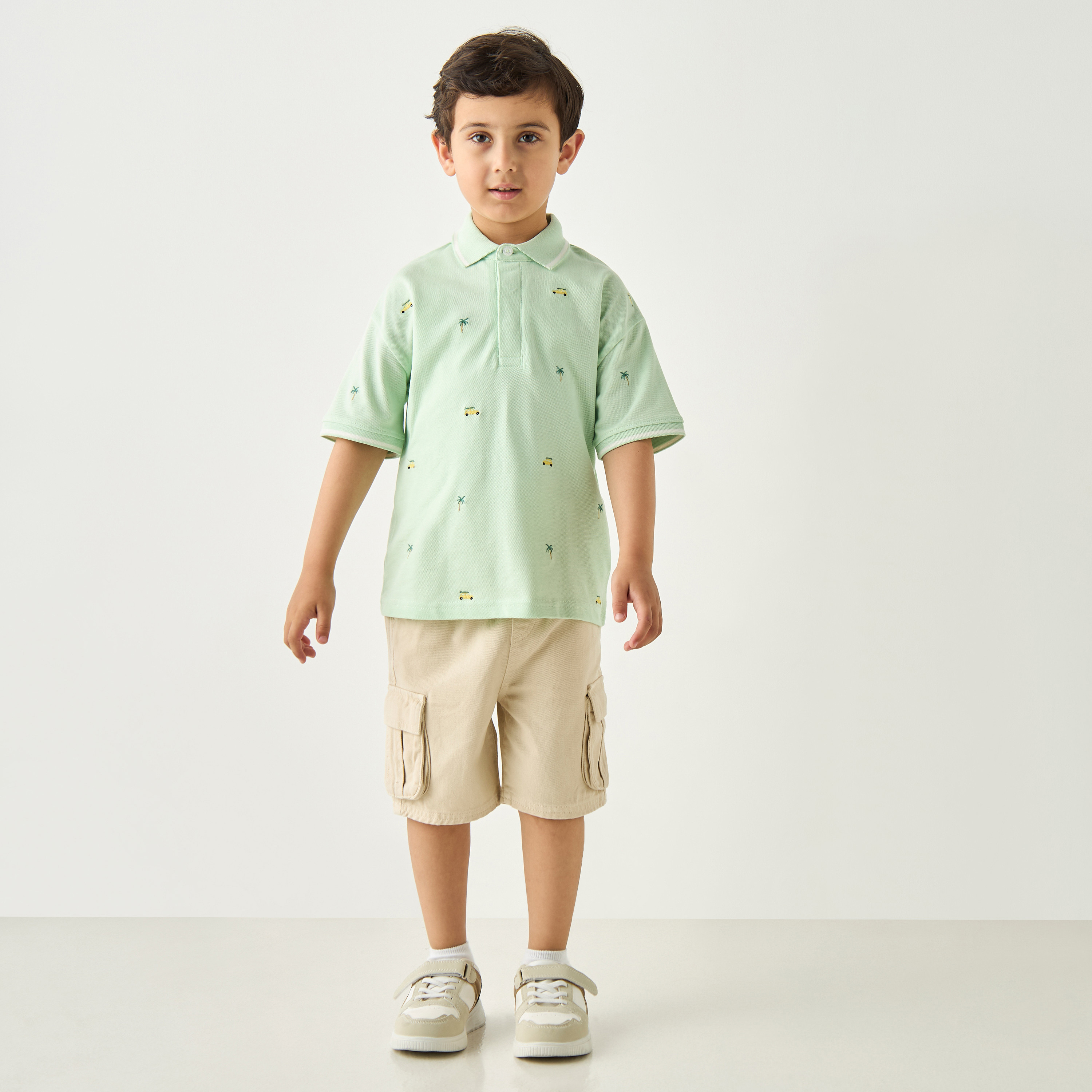 تيشيرت بولو مطرز بأكمام قصيرة من جونيورز-boys-clothing-tshirtsandpolos-image-2