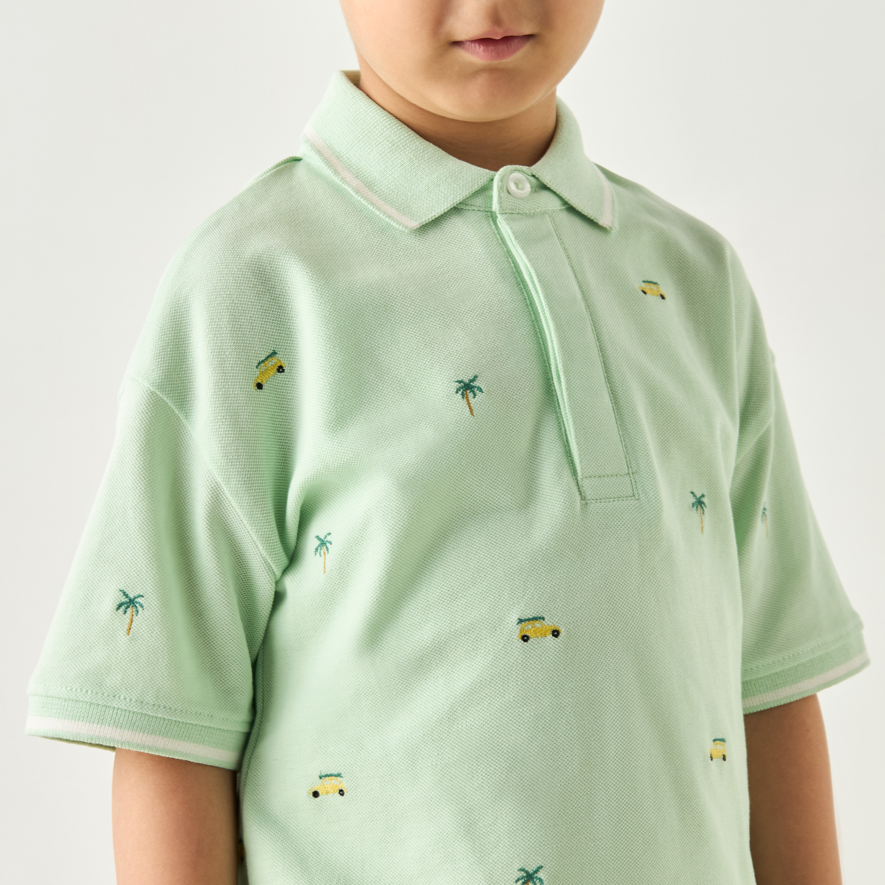 تيشيرت بولو مطرز بأكمام قصيرة من جونيورز-boys-clothing-tshirtsandpolos-image-4