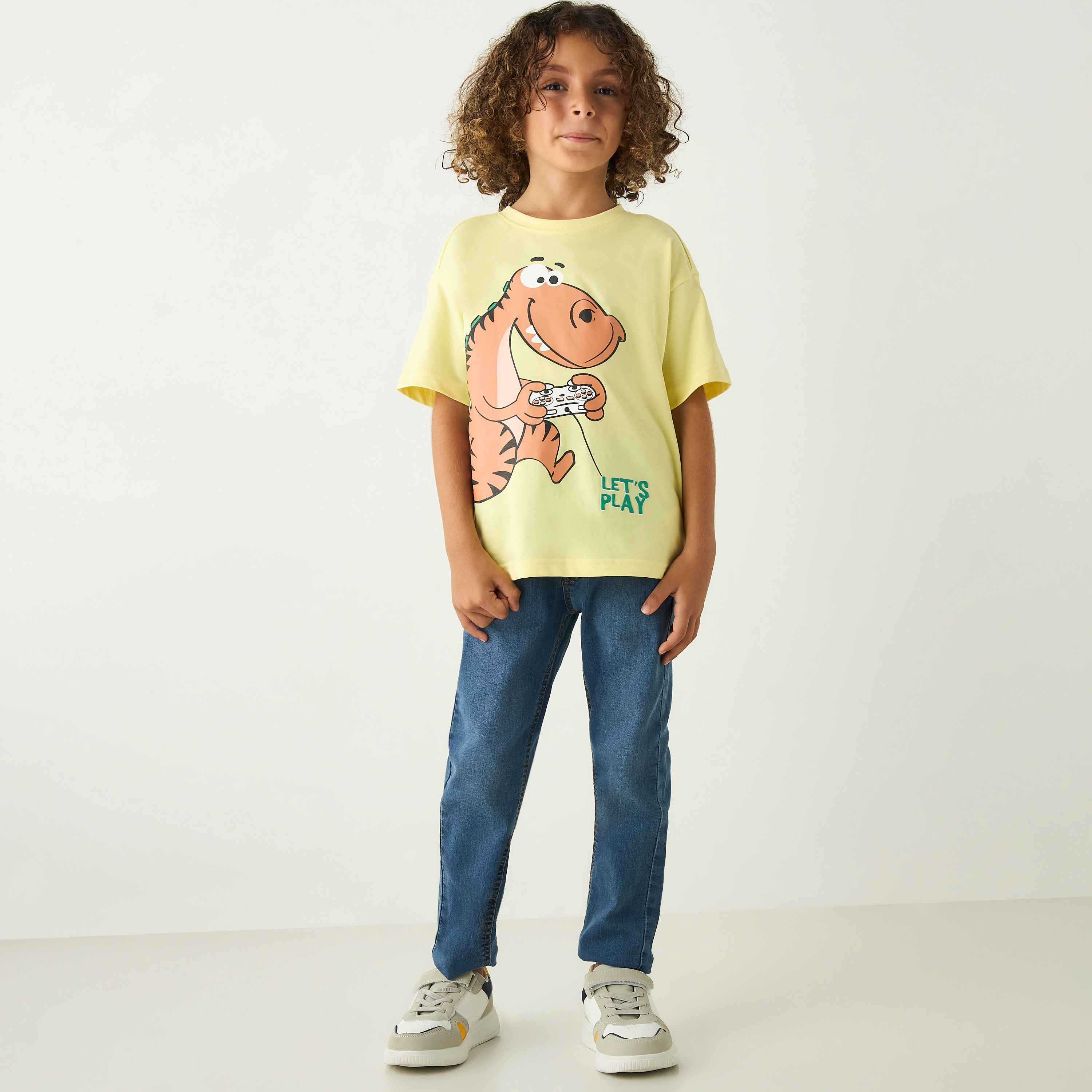 Juniors Printed T-shirt with Short Sleeves - Set of 2-baby-boys-clothing-multipacks-image-4