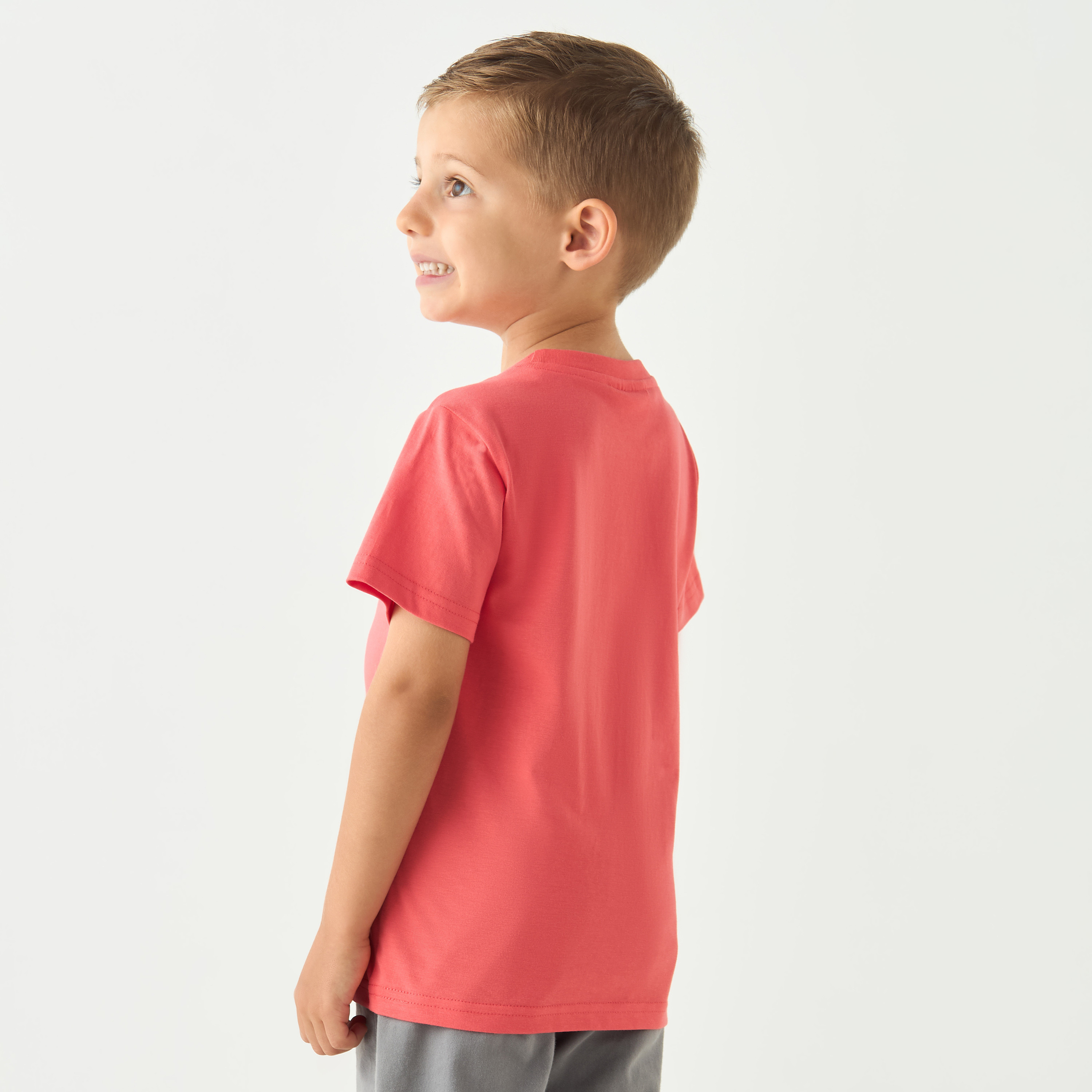 Juniors Printed Crew Neck T-shirt with Short Sleeves  - Set of 2-baby-boys-clothing-multipacks-image-5