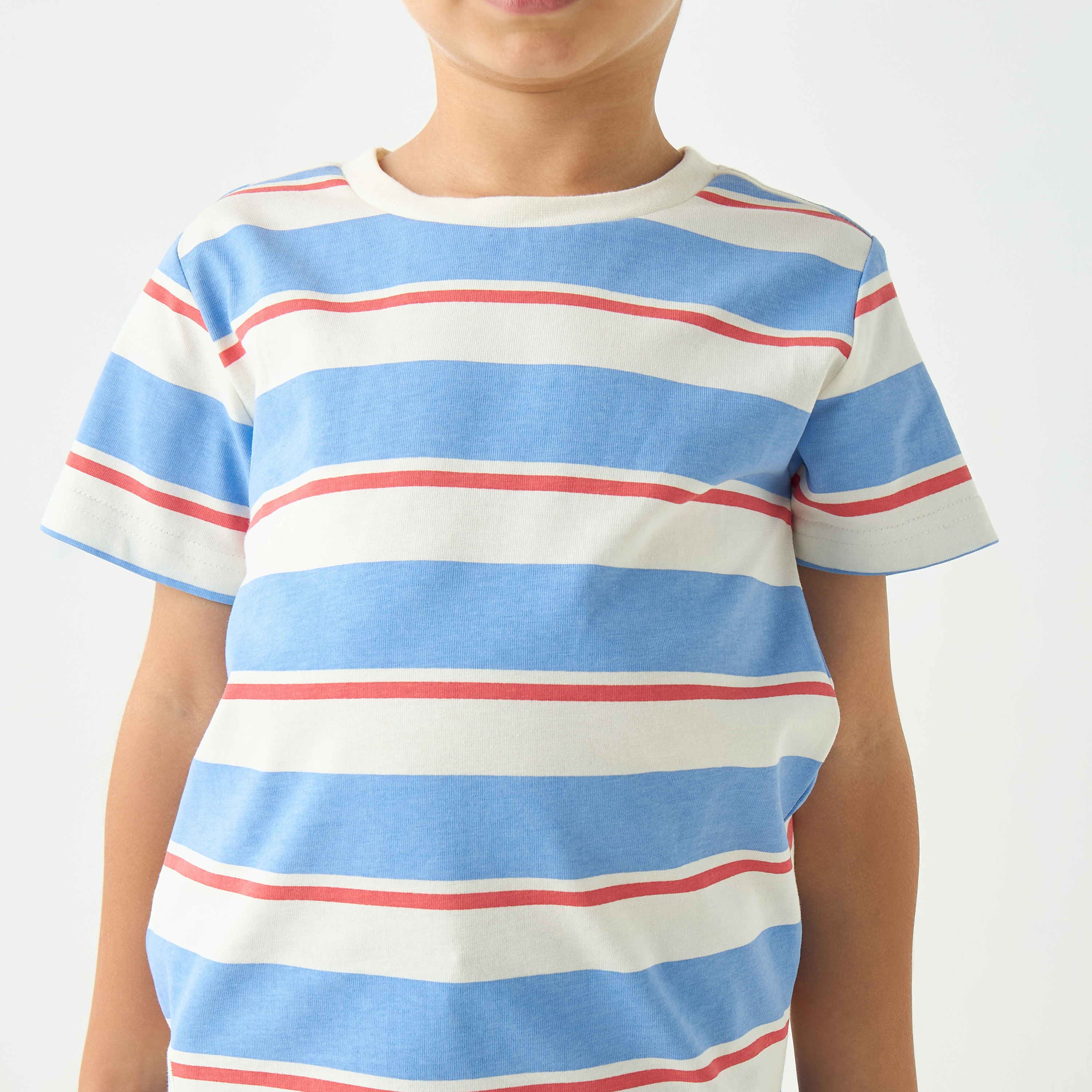 Juniors Printed Crew Neck T-shirt with Short Sleeves  - Set of 2-baby-boys-clothing-multipacks-image-6