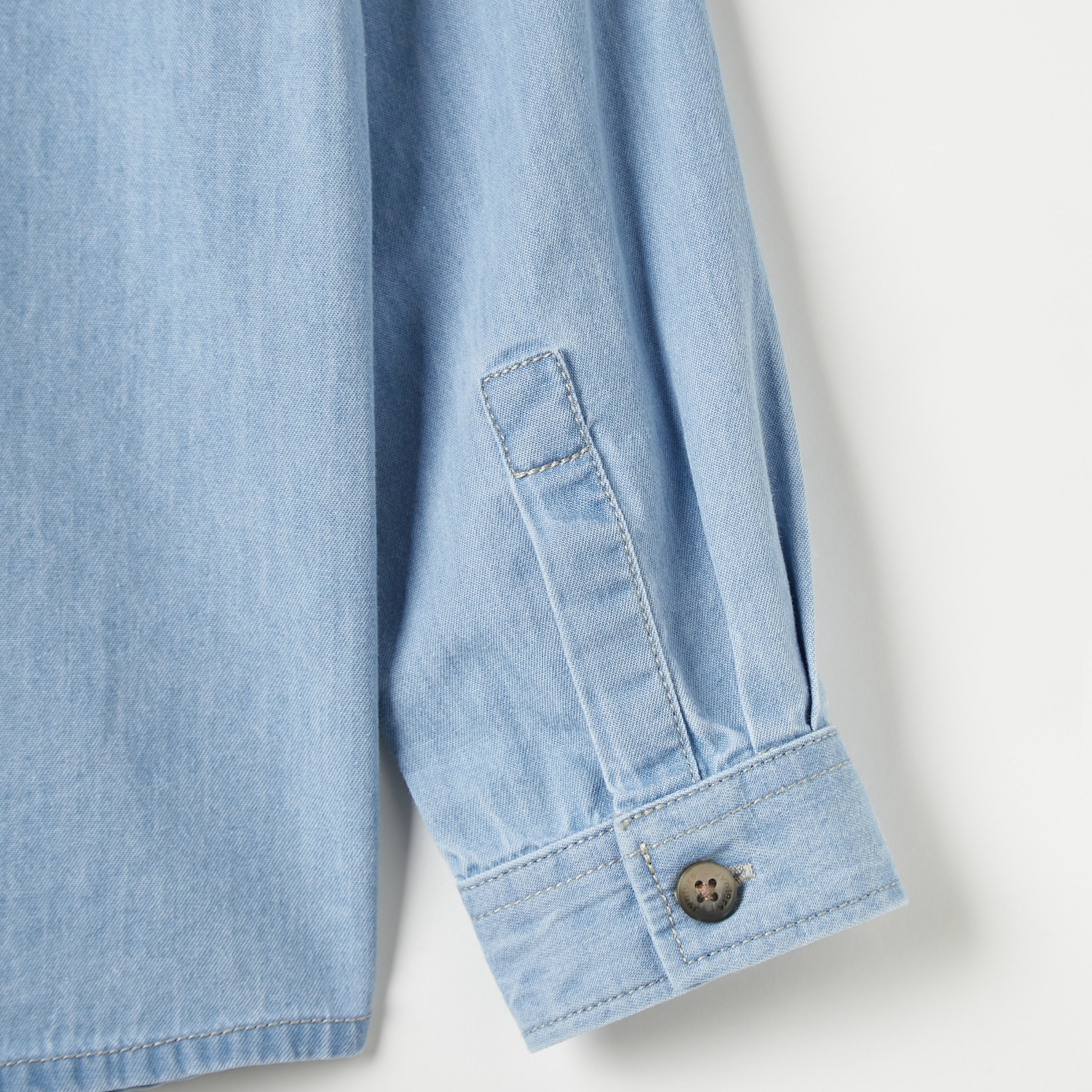 Juniors Solid Denim Shirt-boys-clothing-shirts-image-4