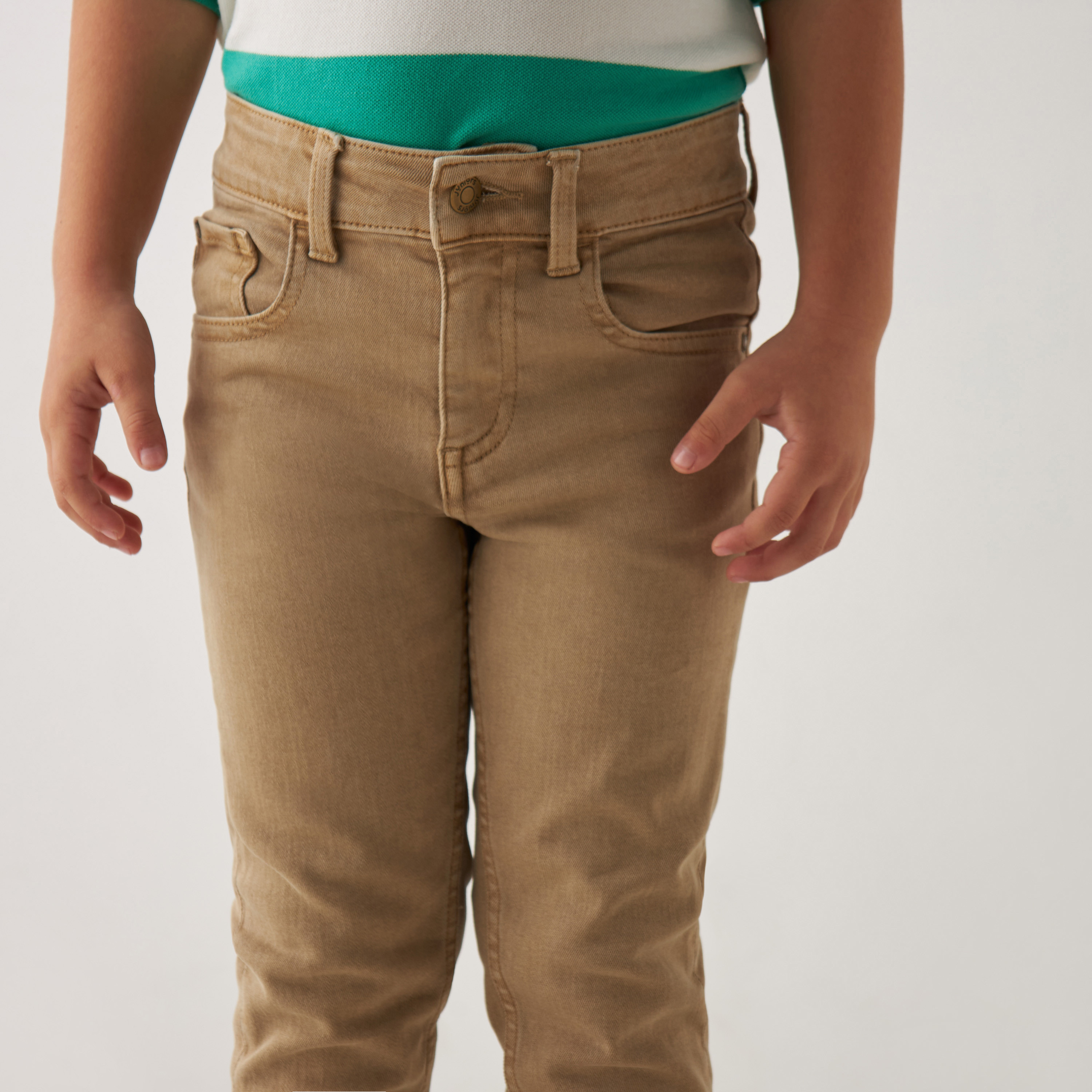 Juniors Solid Jeans with Button Closure and Pockets-baby-boys-clothing-bottoms-jeans-image-4