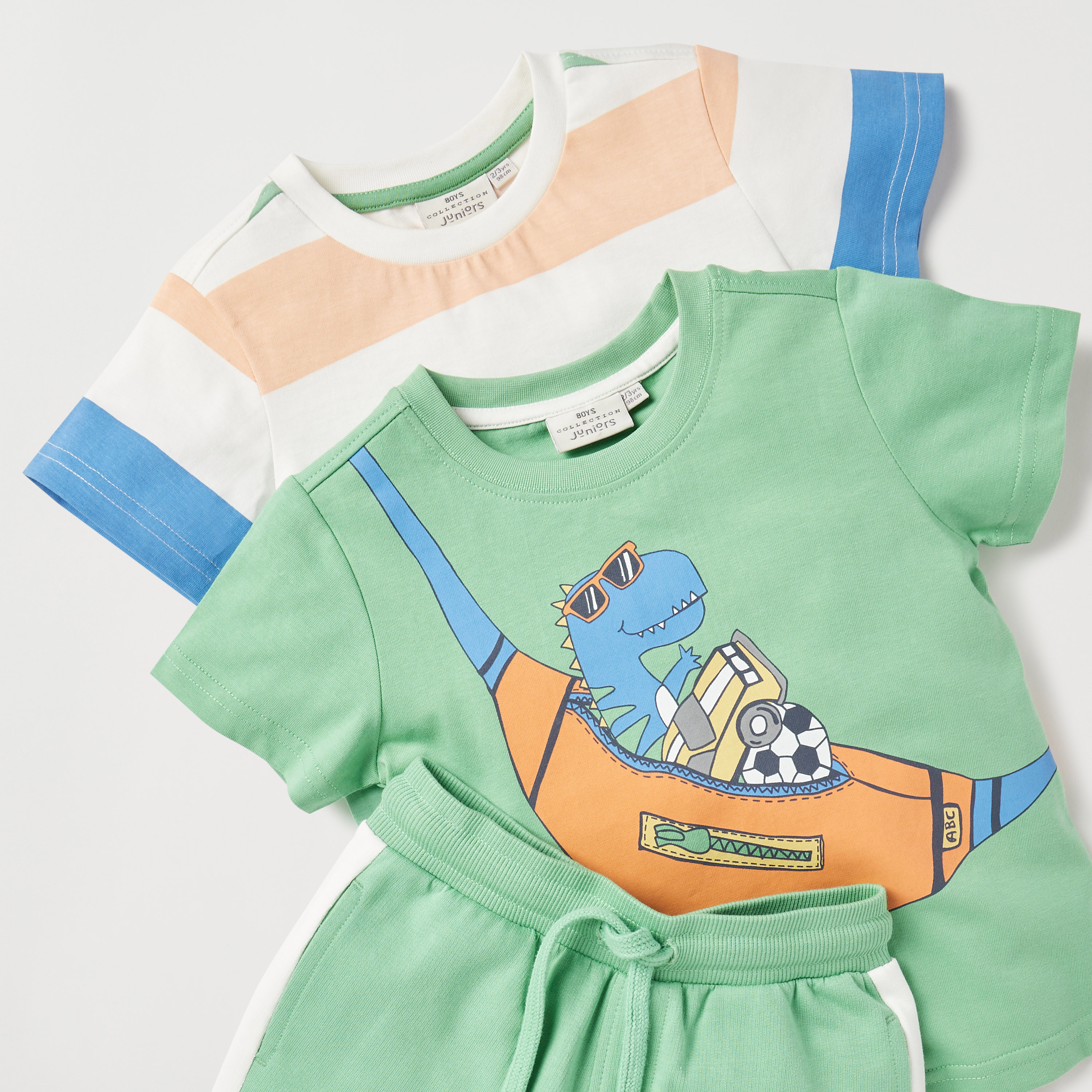 Juniors 3-Piece Dinosaur Print T-shirts and Shorts Set-boys-clothing-setsandcoords-image-5