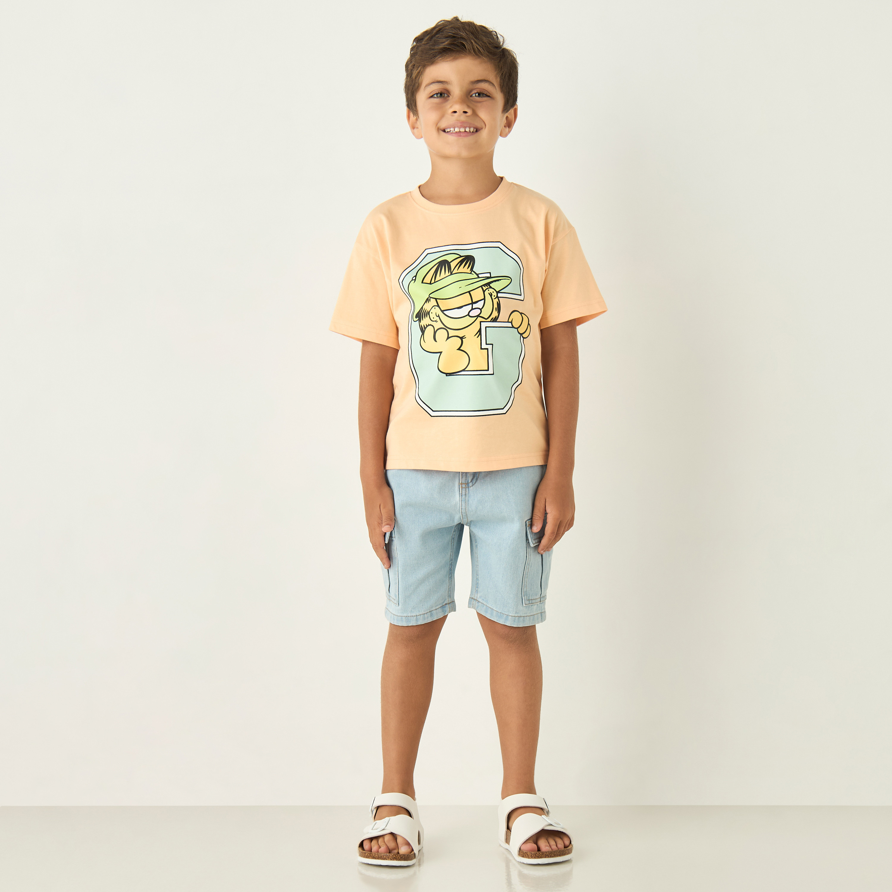 شورت دينم سادة بزر إغلاق وجيوب من جونيورز-baby-boys-clothing-bottoms-shorts-image-2
